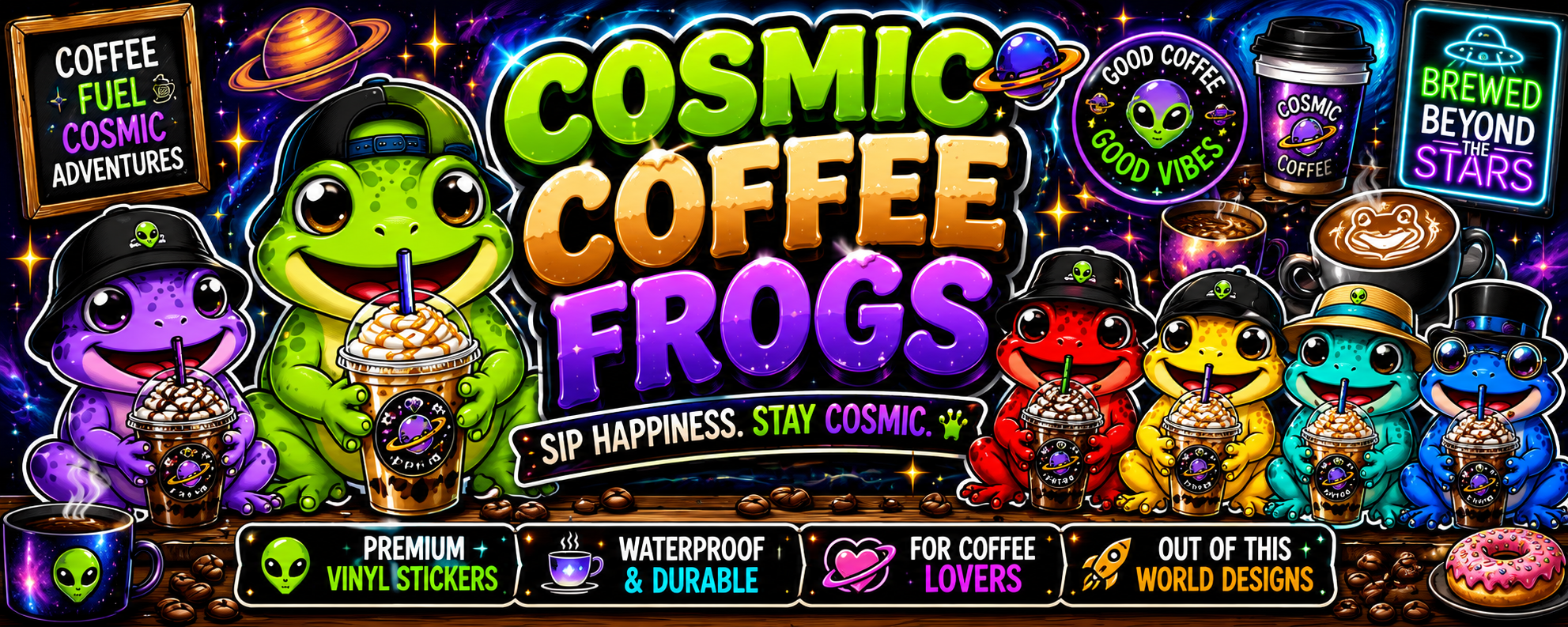 Cosmic Coffee Frogs