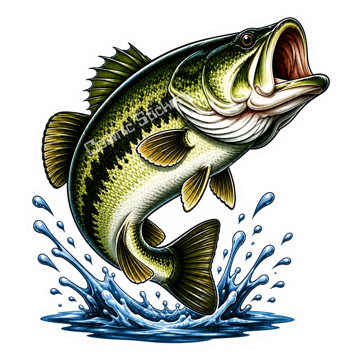 Fishing Stickers - Smallmouth Bass (Color)