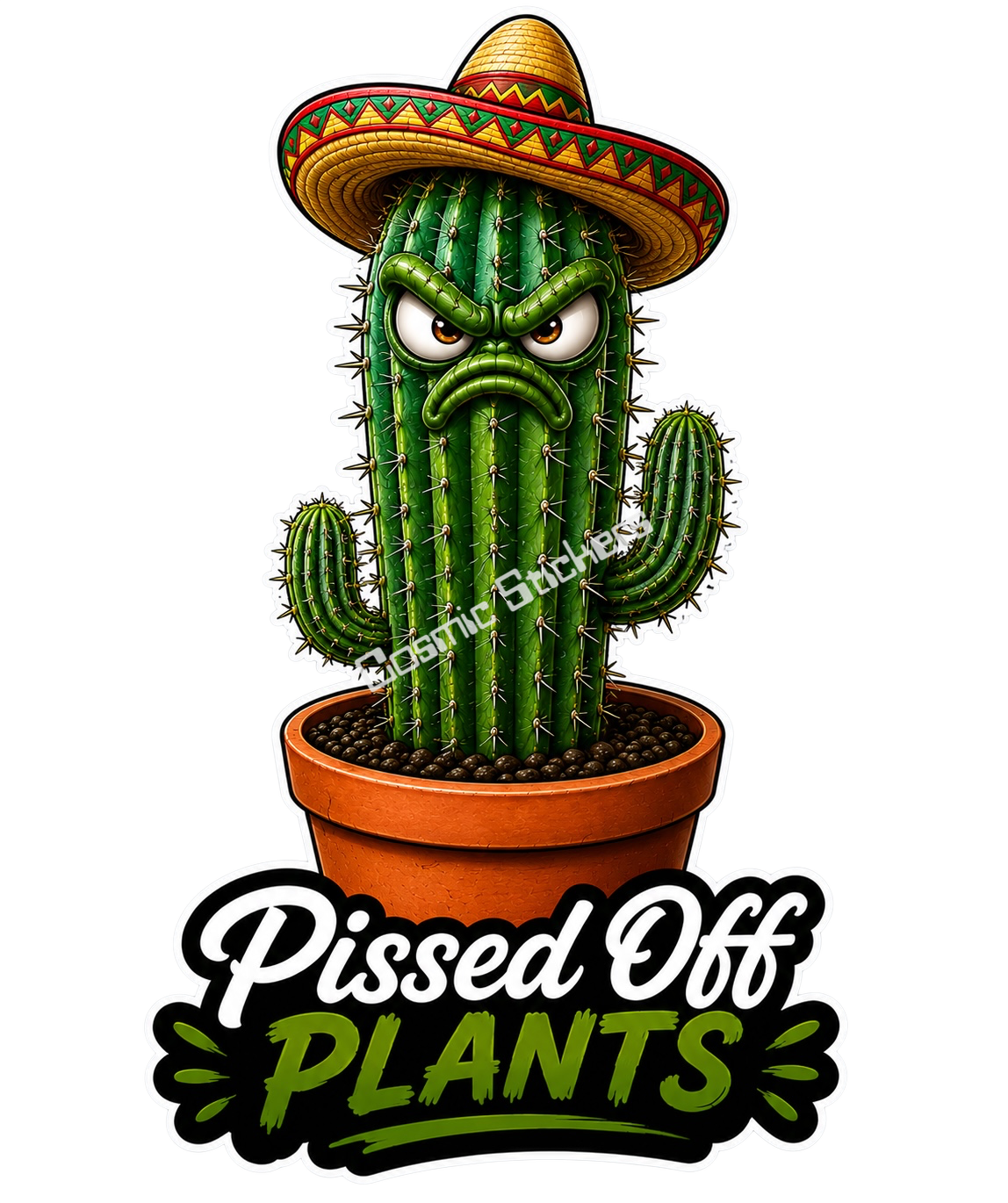 Pissed Off Plants – Garden Grudge Vinyl Sticker