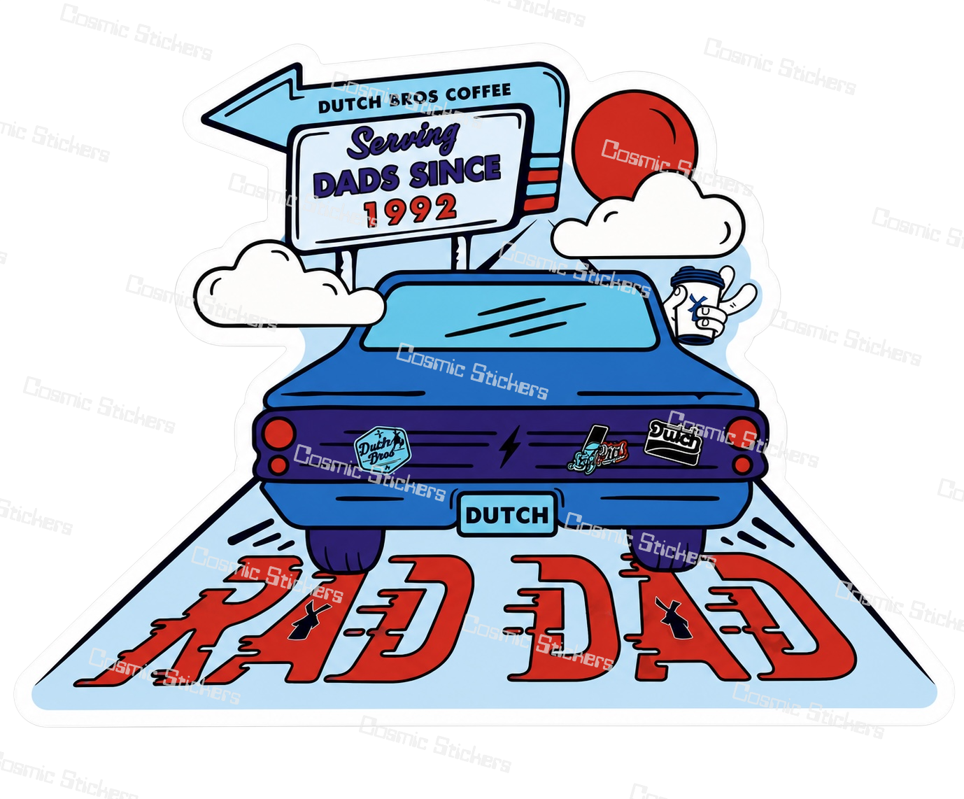 Rad Dad | Dutch Bros Inspired Fan-Made Sticker