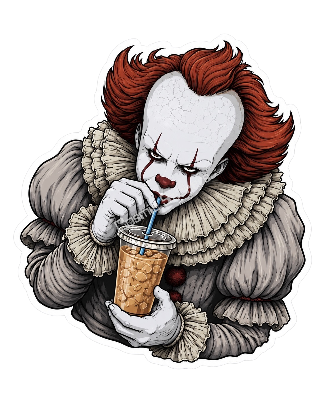 Caffeinated Nightmares - It #2 premium die-cut vinyl sticker by Cosmic Stickers