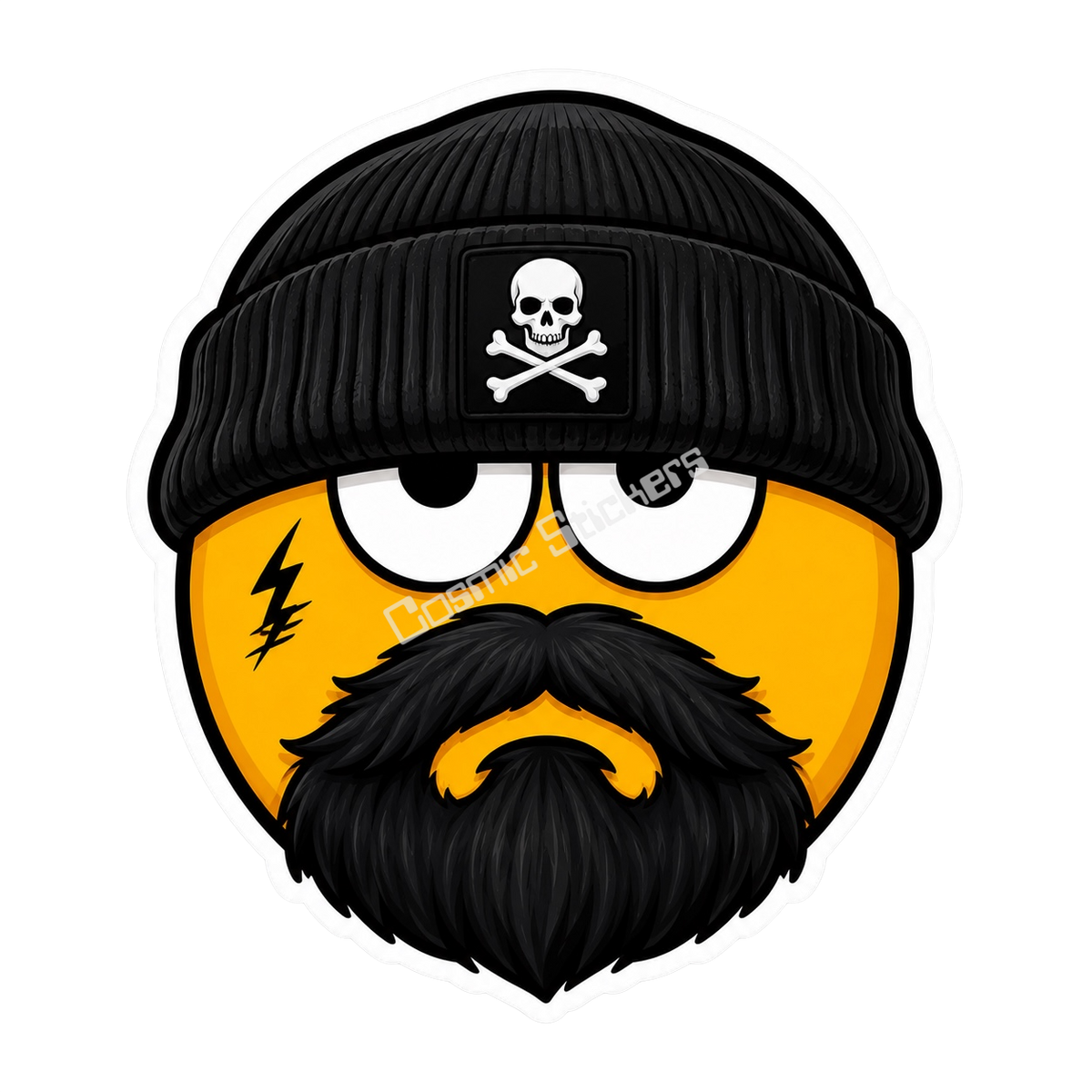 Cosmic Emoji - Tough Guy Vinyl Sticker