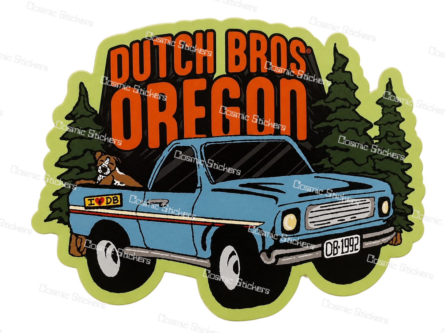 Fan-Made Oregon Blue Truck | Dutch Bros Inspired Sticker