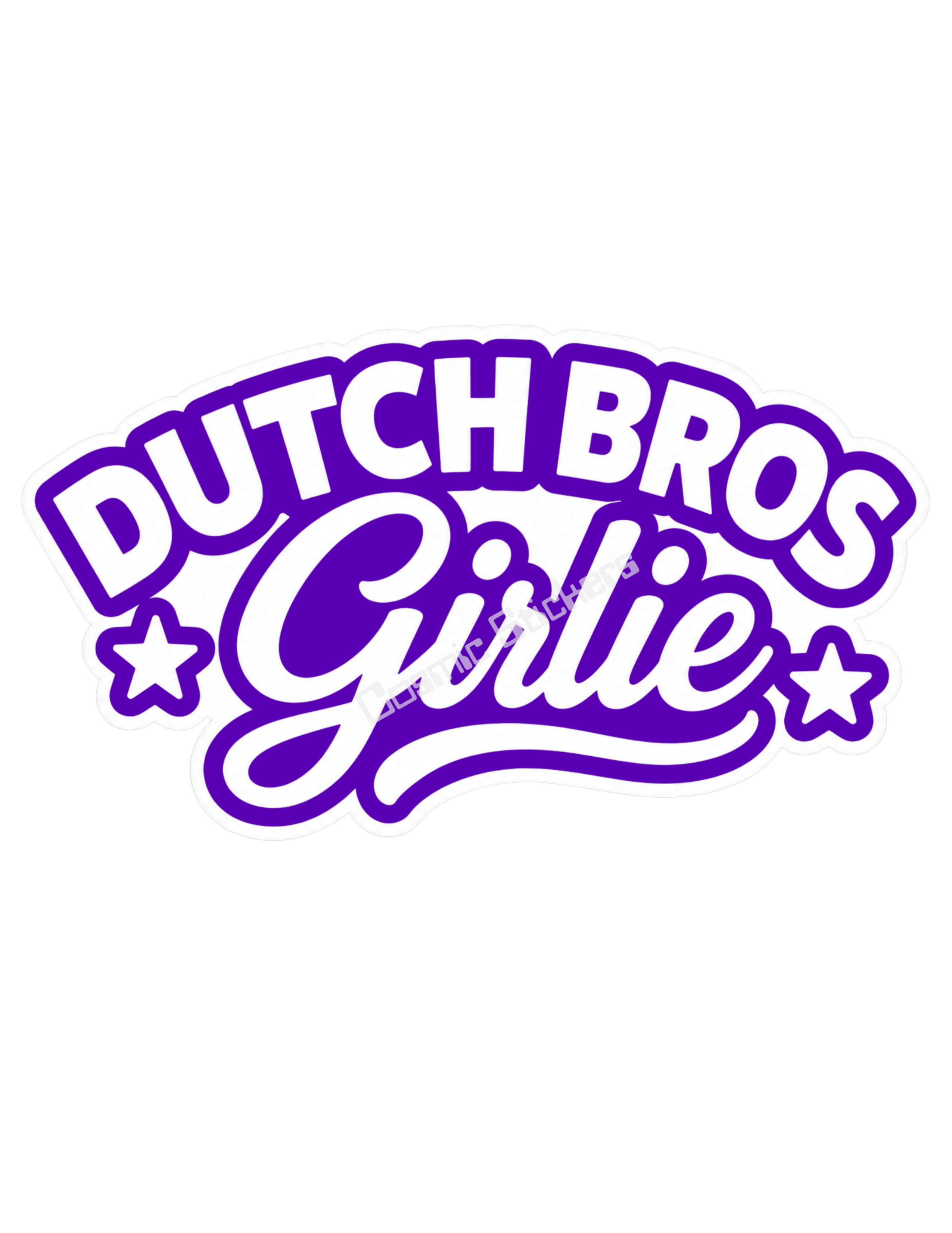 Dutch Bros Girlie - Purple & White