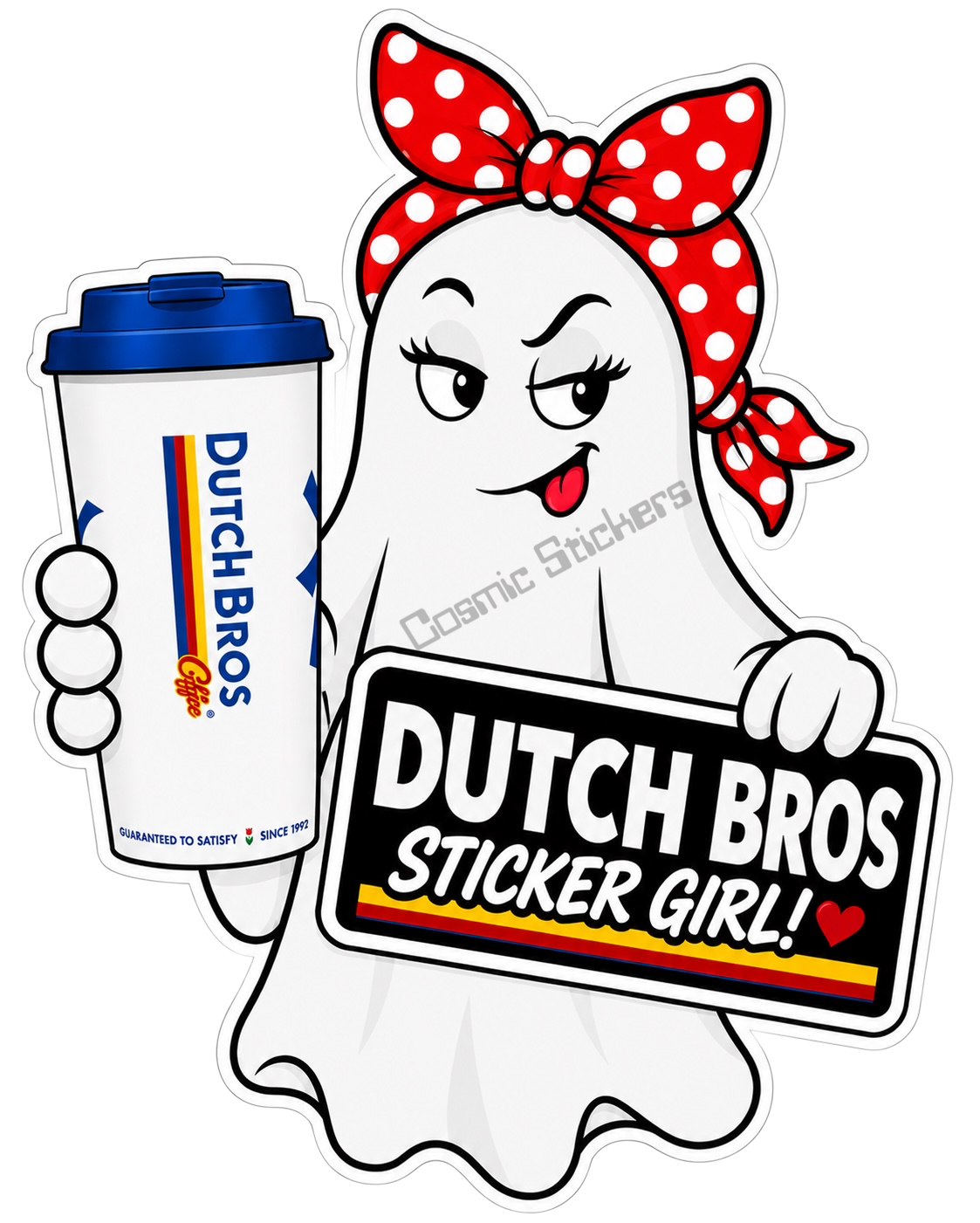 Fan-Made Boo Crew – Spooky Season Sip | Dutch Bros Inspired Vinyl Sticker