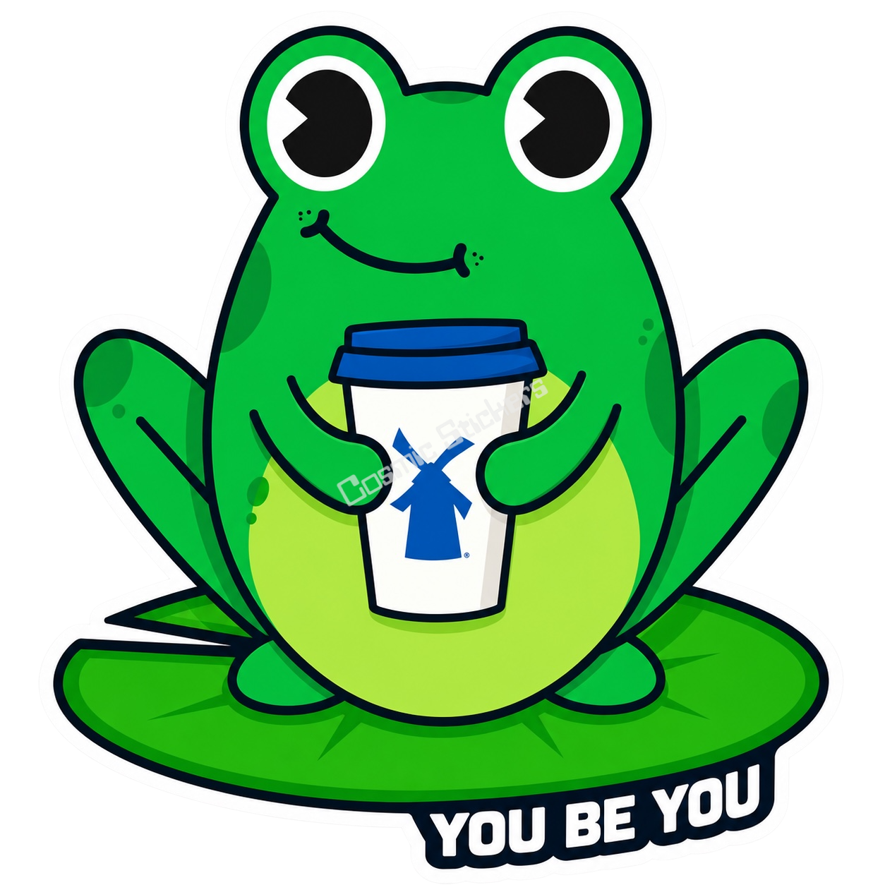 Dutch Coffee Frogs - Green Frog W/ Coffee