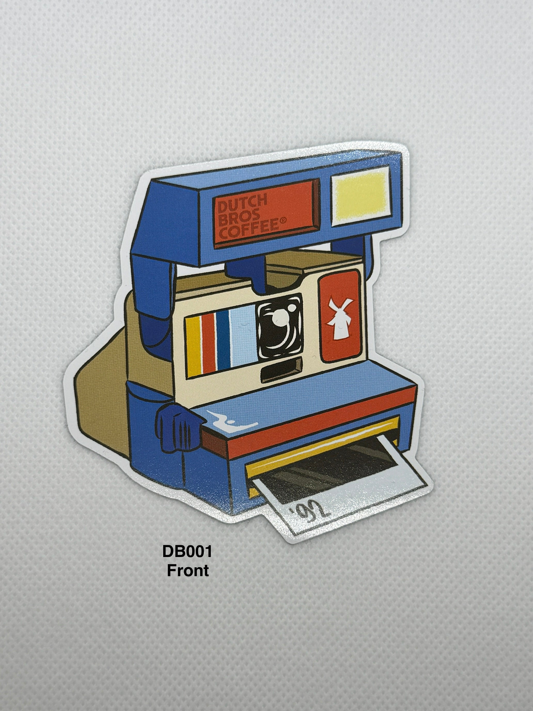 Authentic Dutch Bros “Always Picture Perfect” Retro Camera Sticker #DB001