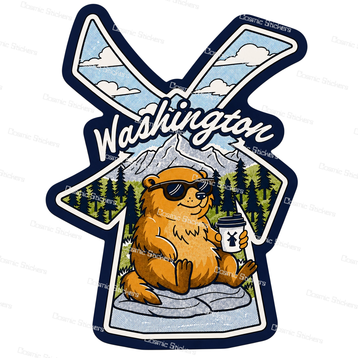 Fan-Made Washington Marmot | Dutch Bros Inspired Sticker