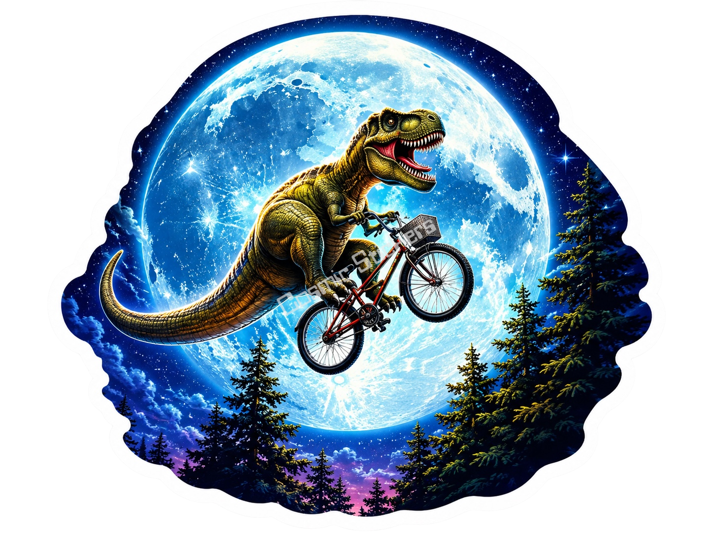 Dino Universe- T-Rex Riding Bike (Full Color)