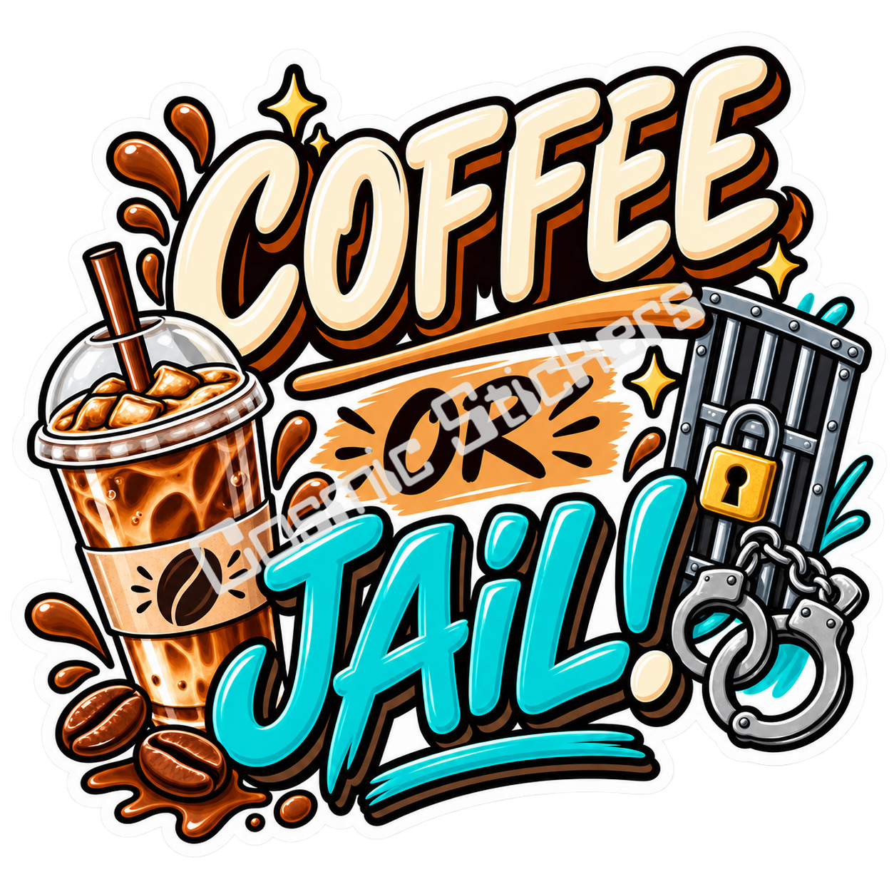 Title: Coffee OR Jail! | Funny Sarcastic Snarky Saying