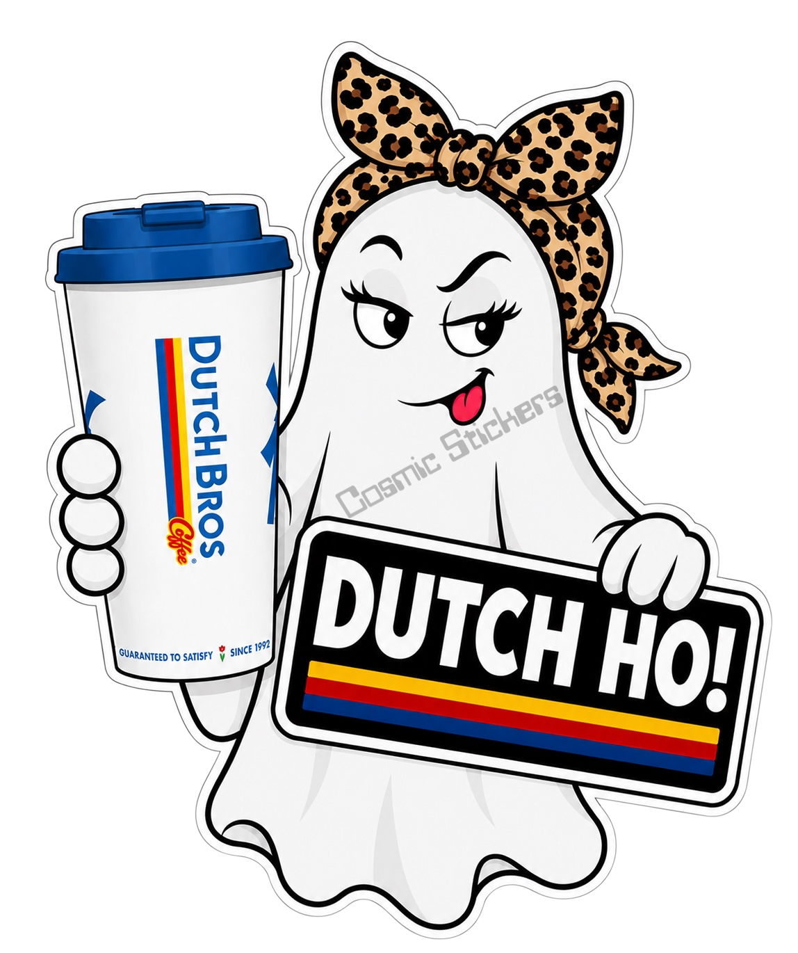 Fan-Made Boo Crew – Haunted Cup Run | Dutch Bros Inspired Vinyl Sticker