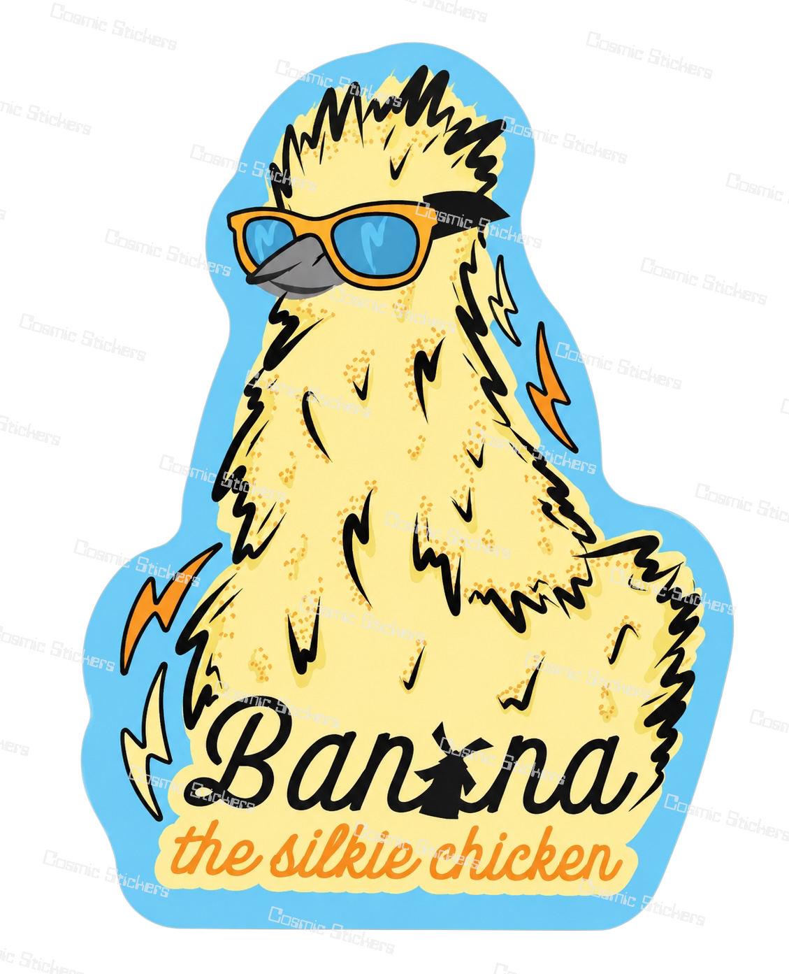 Banana the Silkie Chicken | Dutch Bros Inspired Fan-Made Sticker