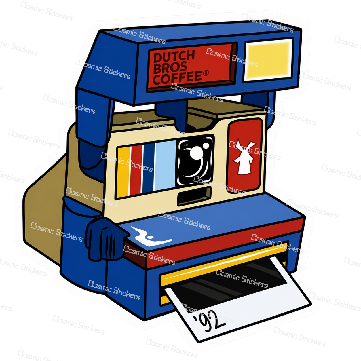 Dutch Bros Polaroid Camera | Dutch Bros Inspired Fan-Made Sticker