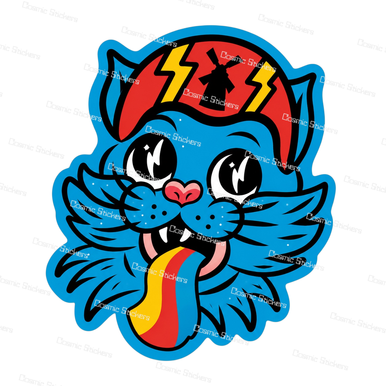 Dutch Bros Radical Cat | Dutch Bros Inspired Fan-Made Sticker