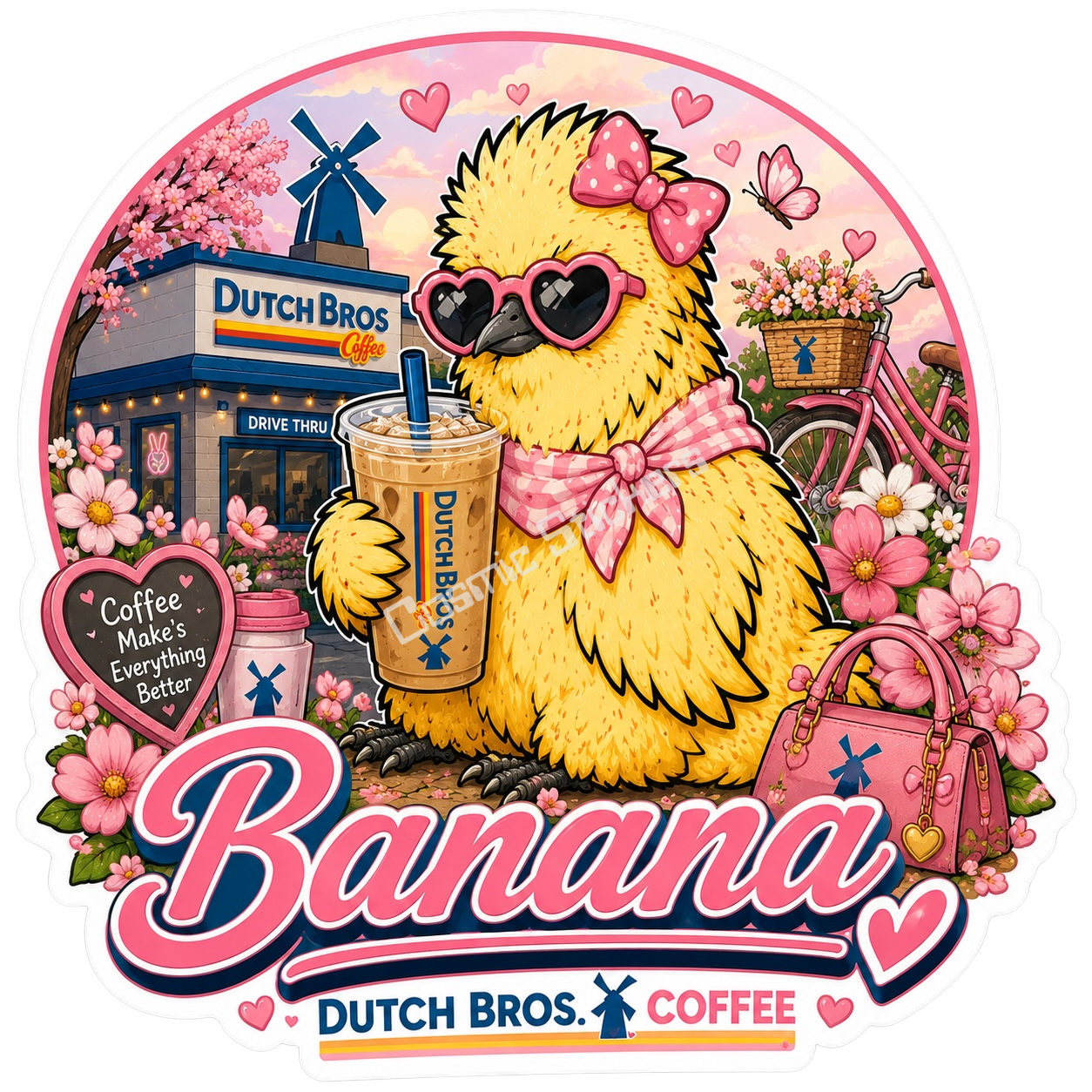Dutch Bros - Pink Themed Banana w/ Iced Coffee #5