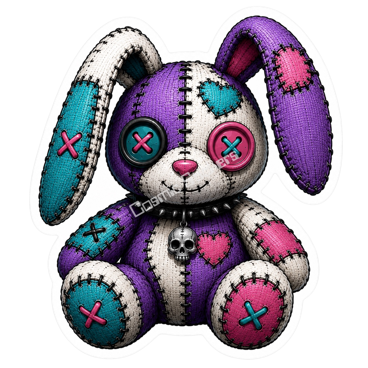 Adorable & Disturbed - Animal Collection - Rabbit premium die-cut vinyl sticker by Cosmic Stickers