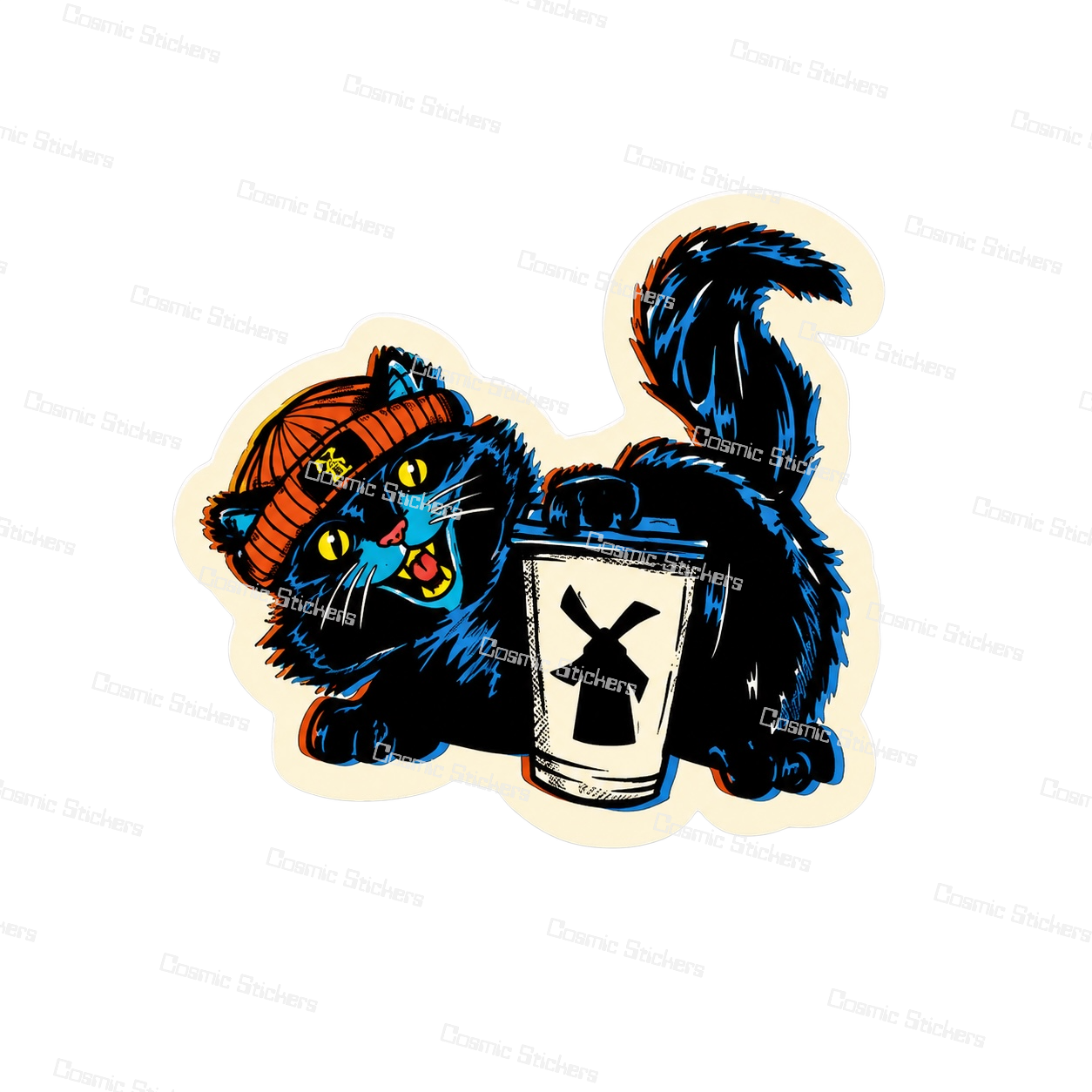 Dutch Bros Black Cat | Dutch Bros Inspired Fan-Made Sticker