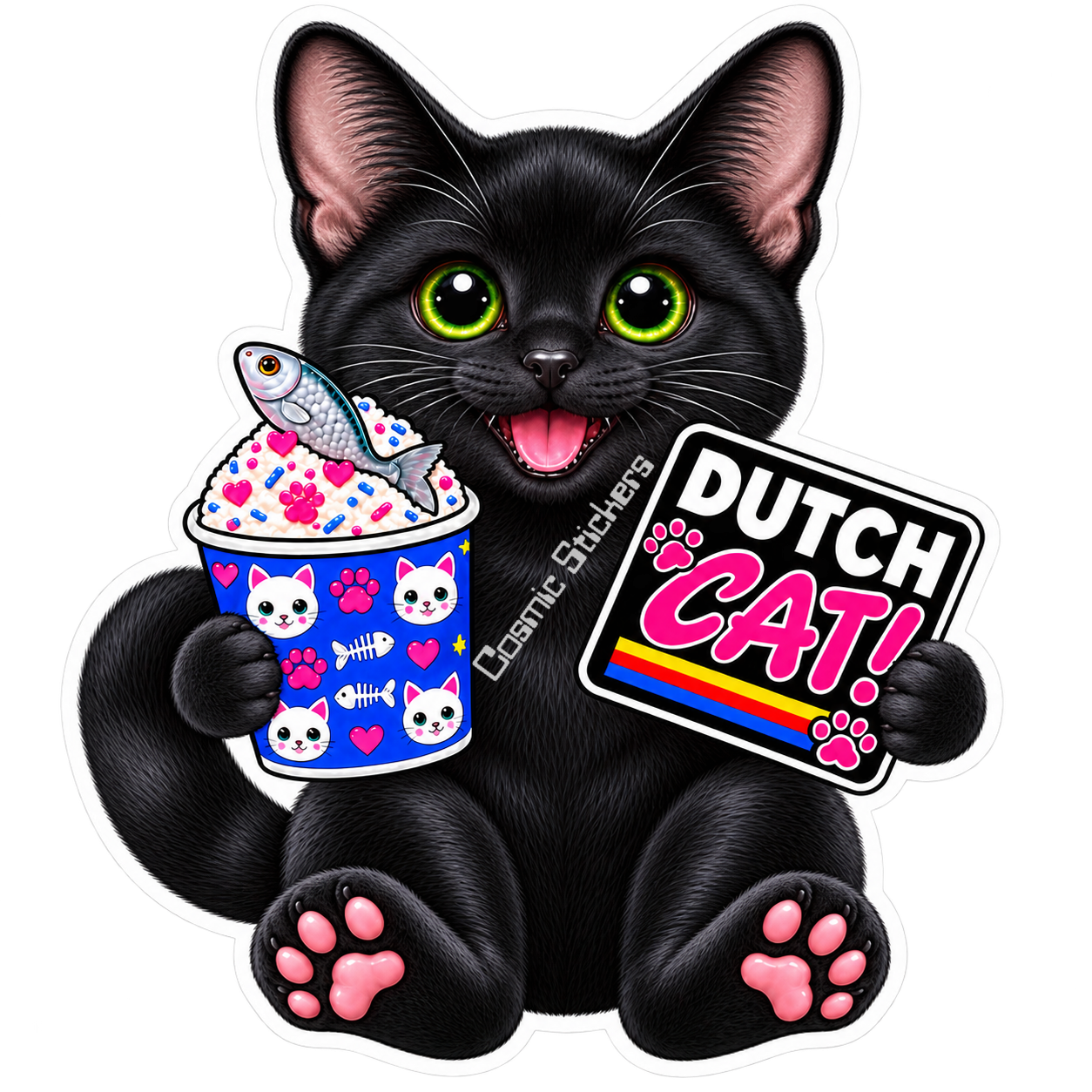 Fan-Made Dutch Cat - Bombay Vinyl Sticker