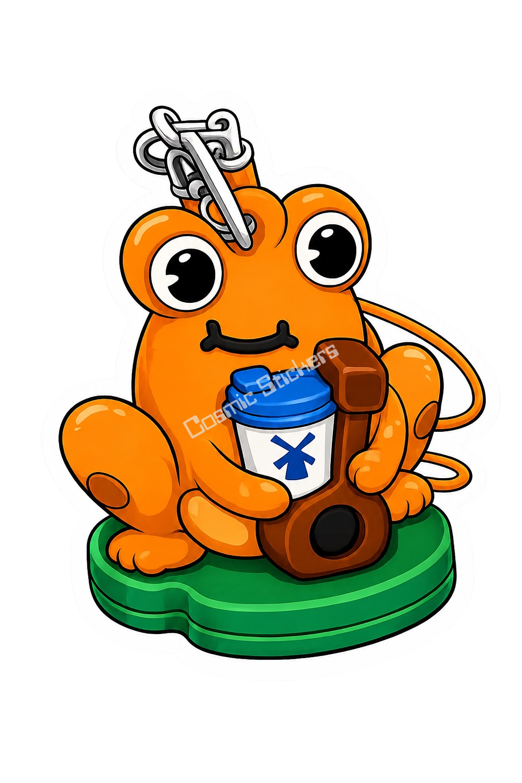 Dutch Frog Charm Drop (Sticker) #2 premium die-cut vinyl sticker by Cosmic Stickers