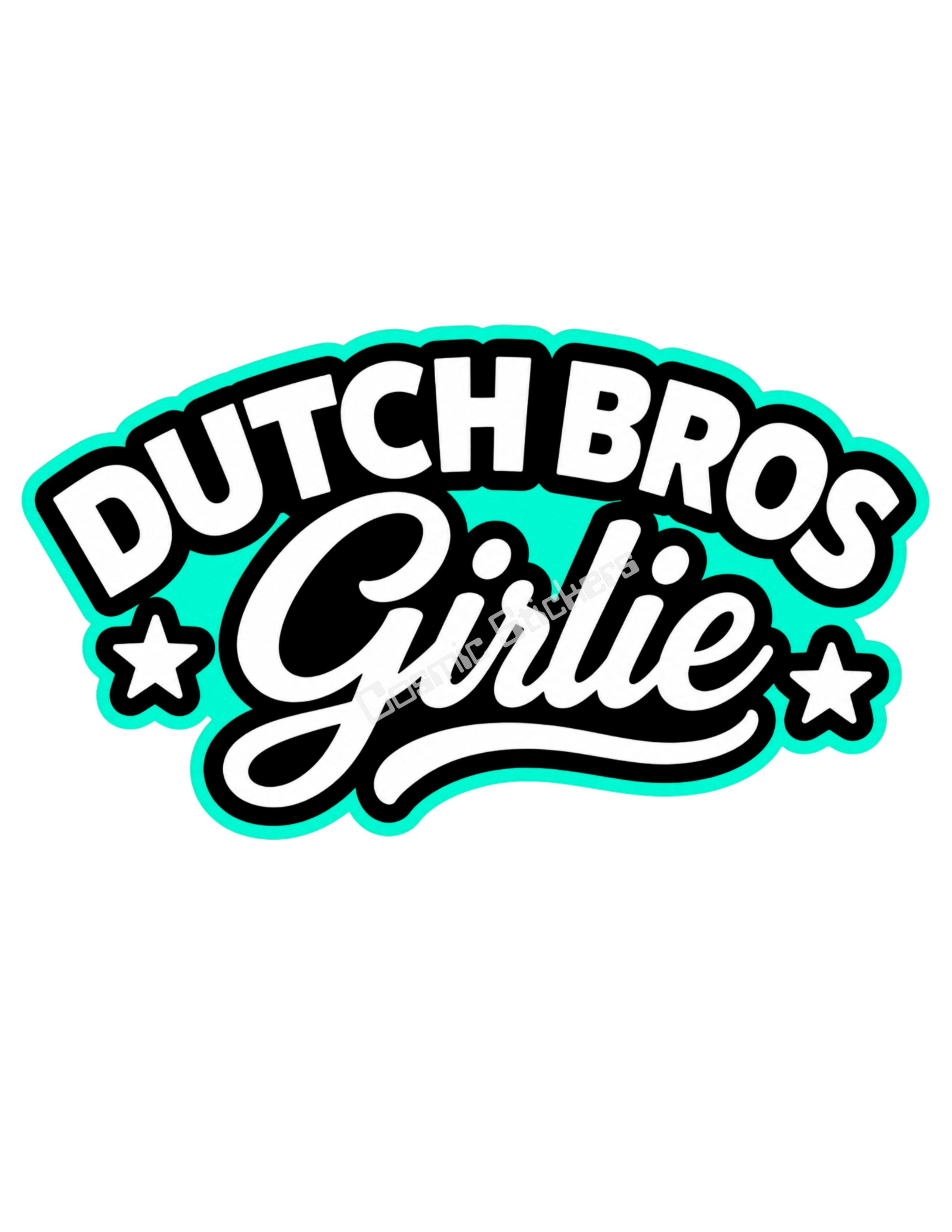 Dutch Bros Girlie - Teal & Black