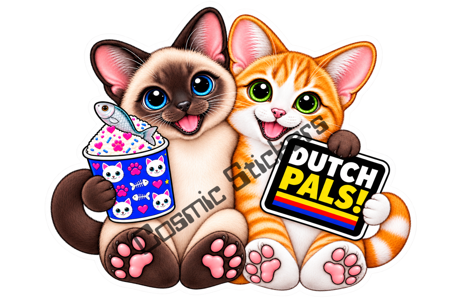 Fan-Made Dutch Pals! – Classic Edition Custom Pet Besties | Coffee Inspired Sticker
