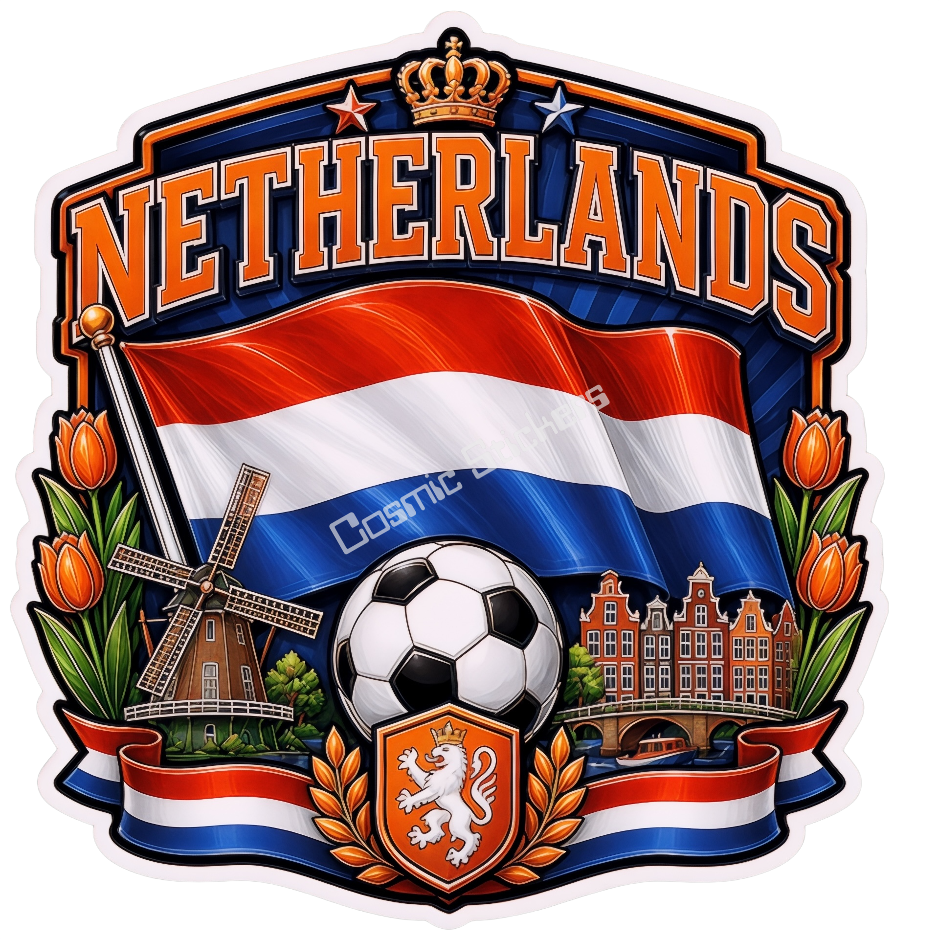 Netherlands Soccer Flag