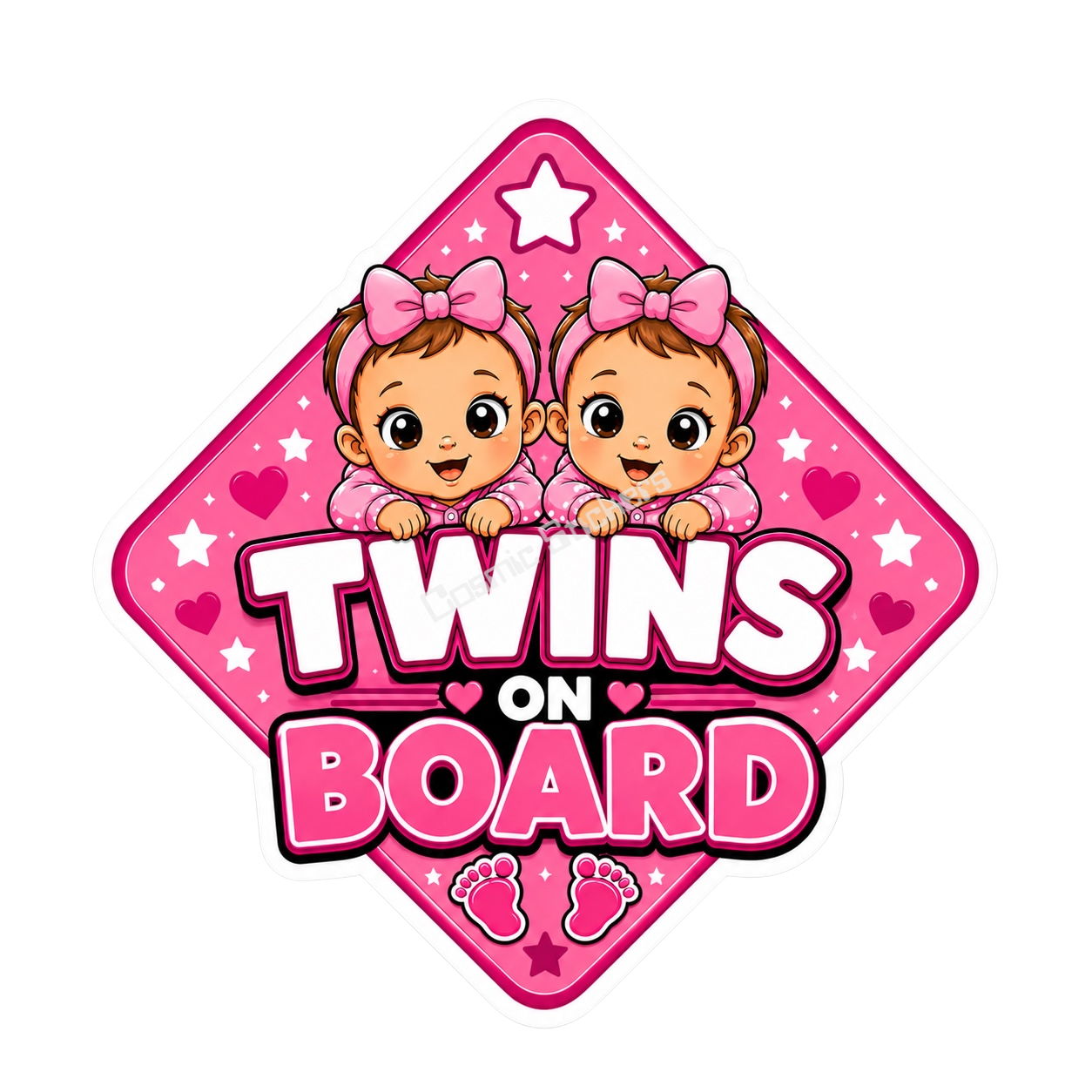 Baby On Board - Twins - Girl/Girl