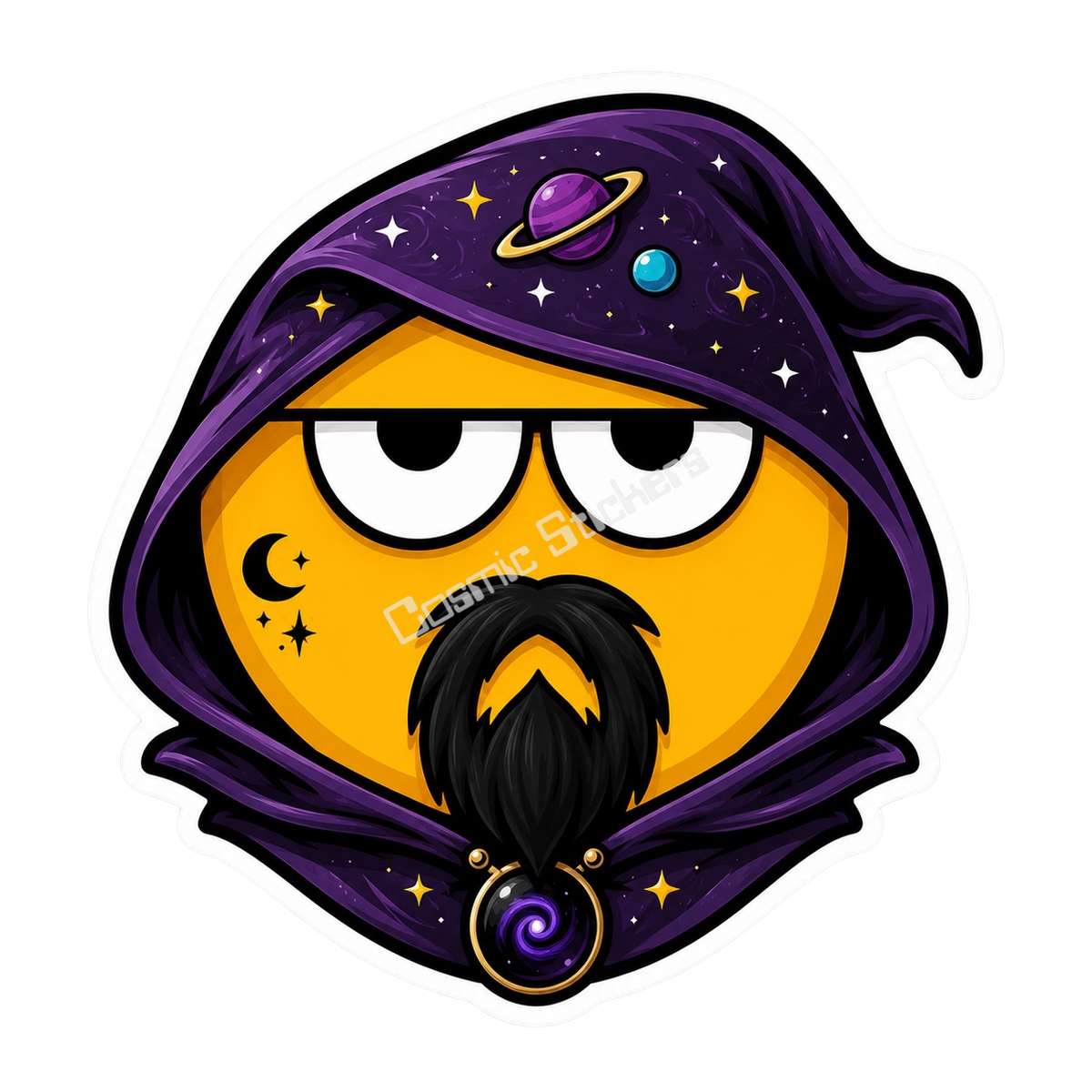Cosmic Emoji - Apprentice Wizard Vinyl Sticker