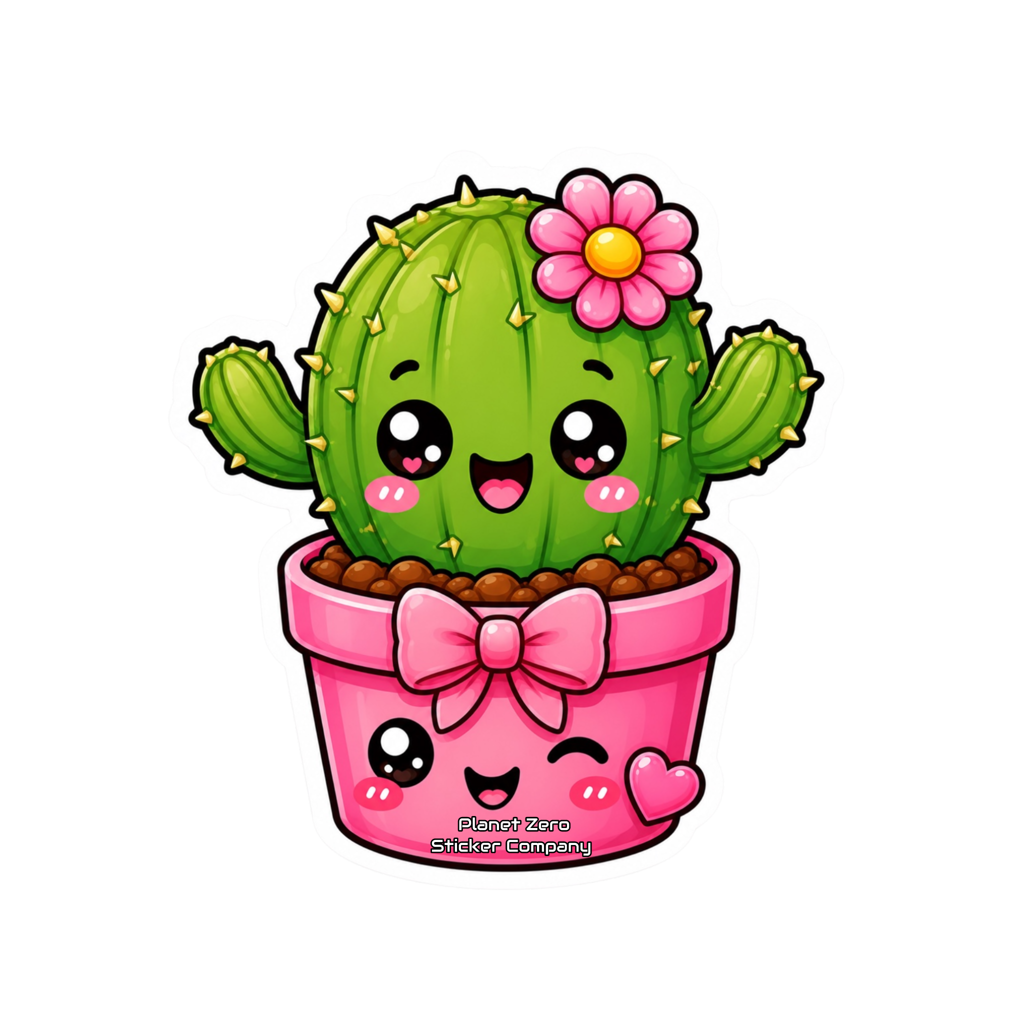 Kawaii Critters •Prickly Cutie• premium die-cut vinyl sticker by Cosmic Stickers