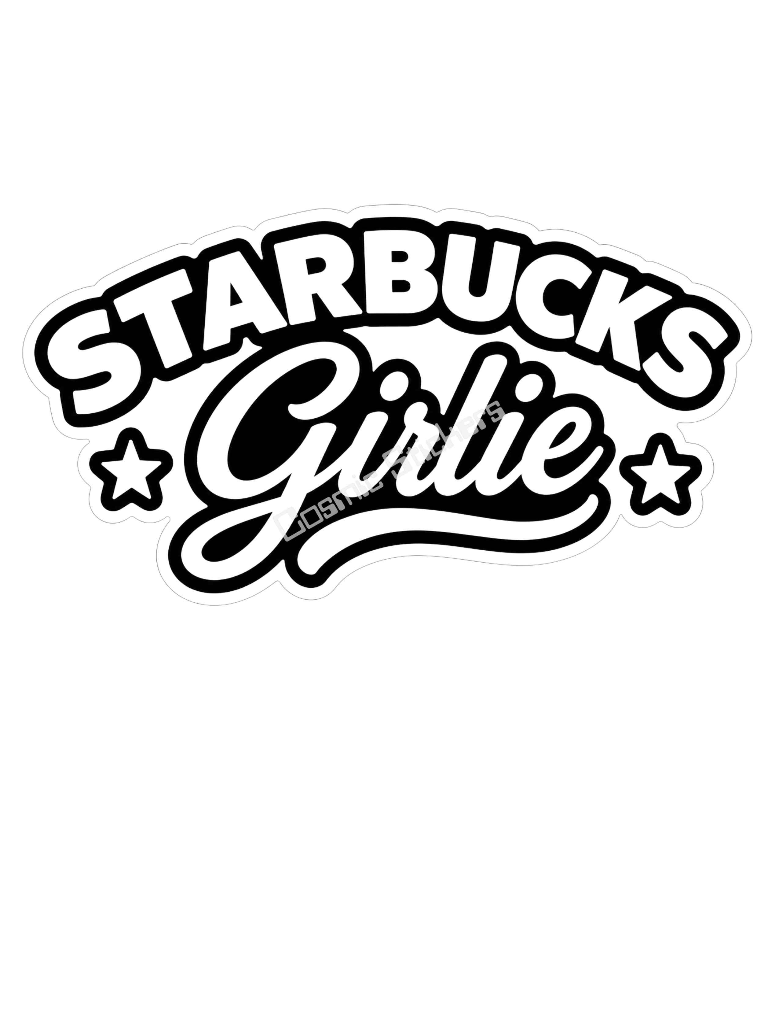 Starbucks Girlie - Black & White