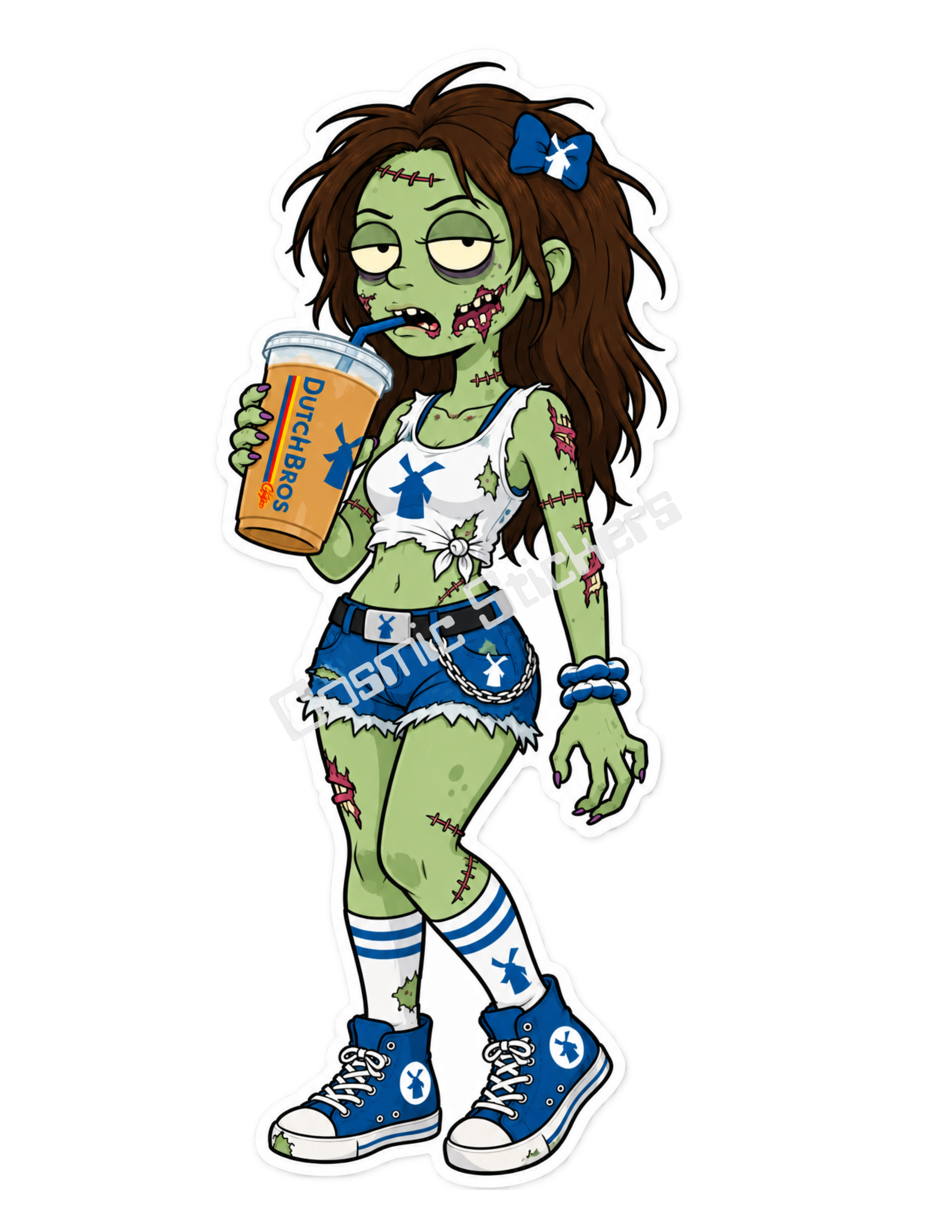 Fan-Made Caffeinated Zombies – Final Sip | Dutch Bros Inspired Vinyl Sticker