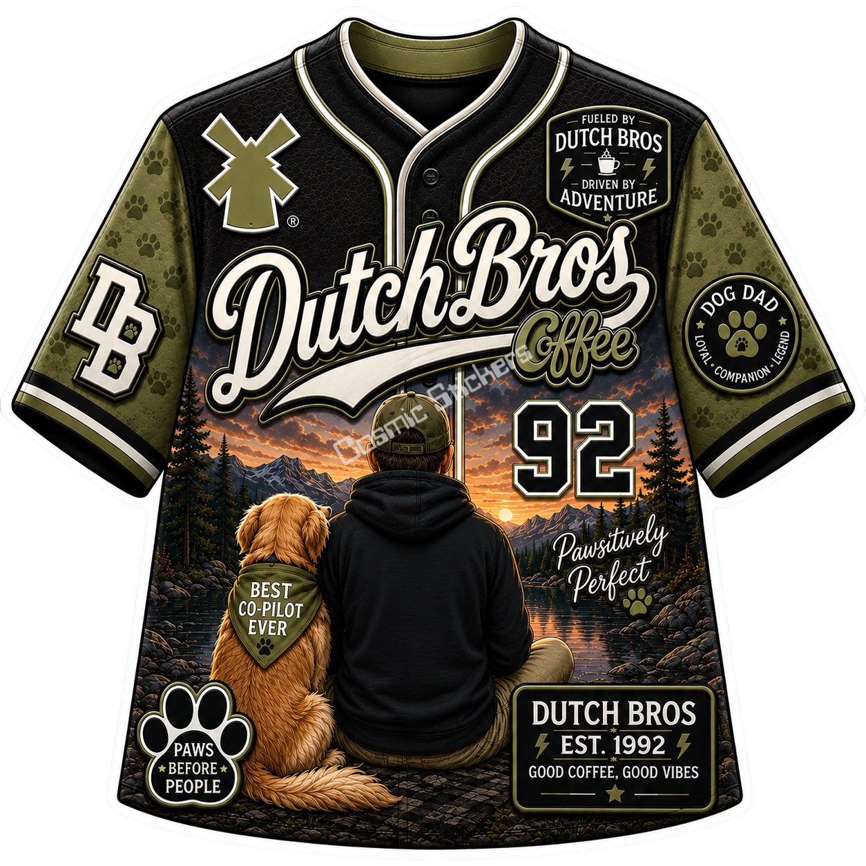 Dutch Bros Jersey Sticker #25