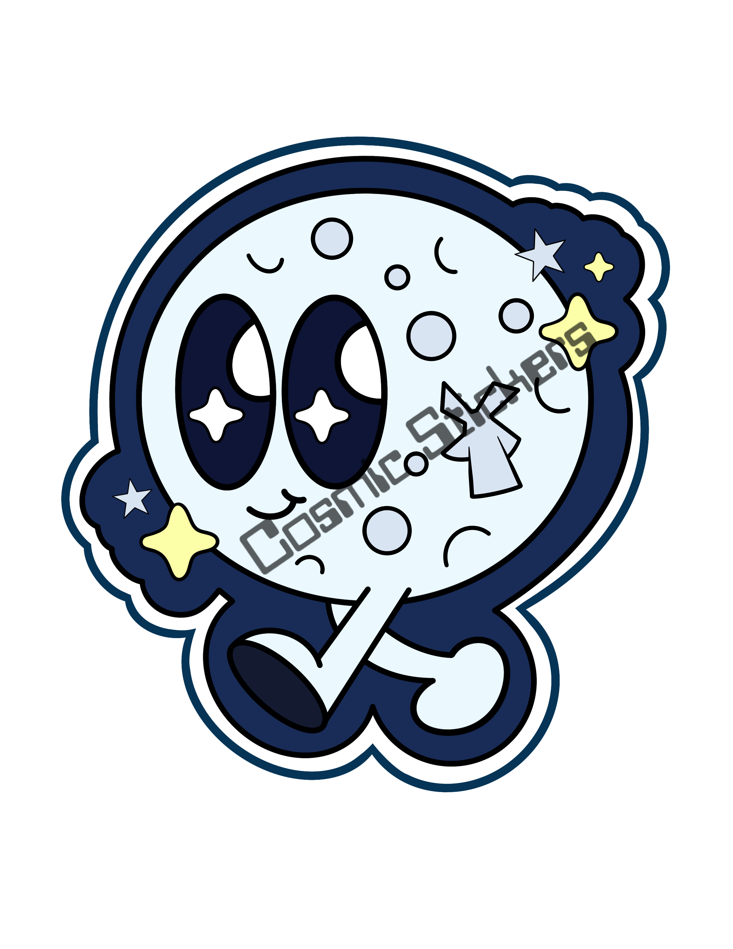 Fan-Made Dutch Bros Cosmic Moon Sticker