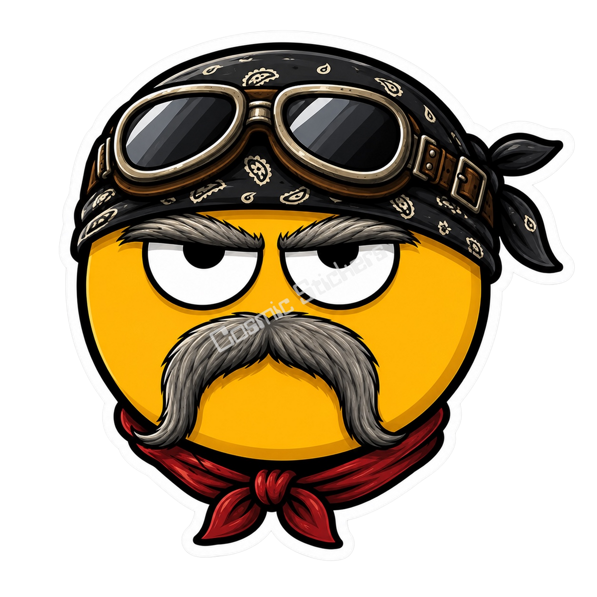 Cosmic Emoji - Biker Vinyl Sticker