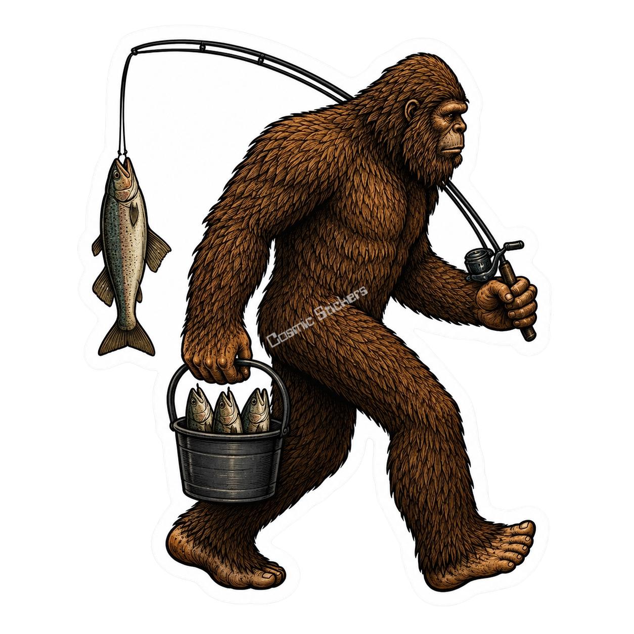 Bigfoot Stickers - Catch Of The Day