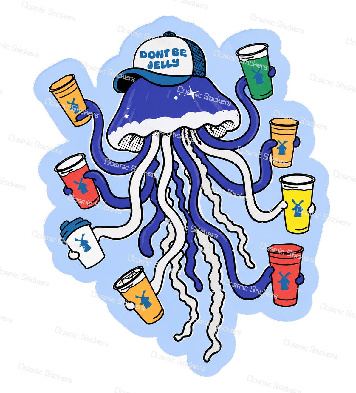 Rebel Jellyfish | Dutch Bros Inspired Fan-Made Sticker