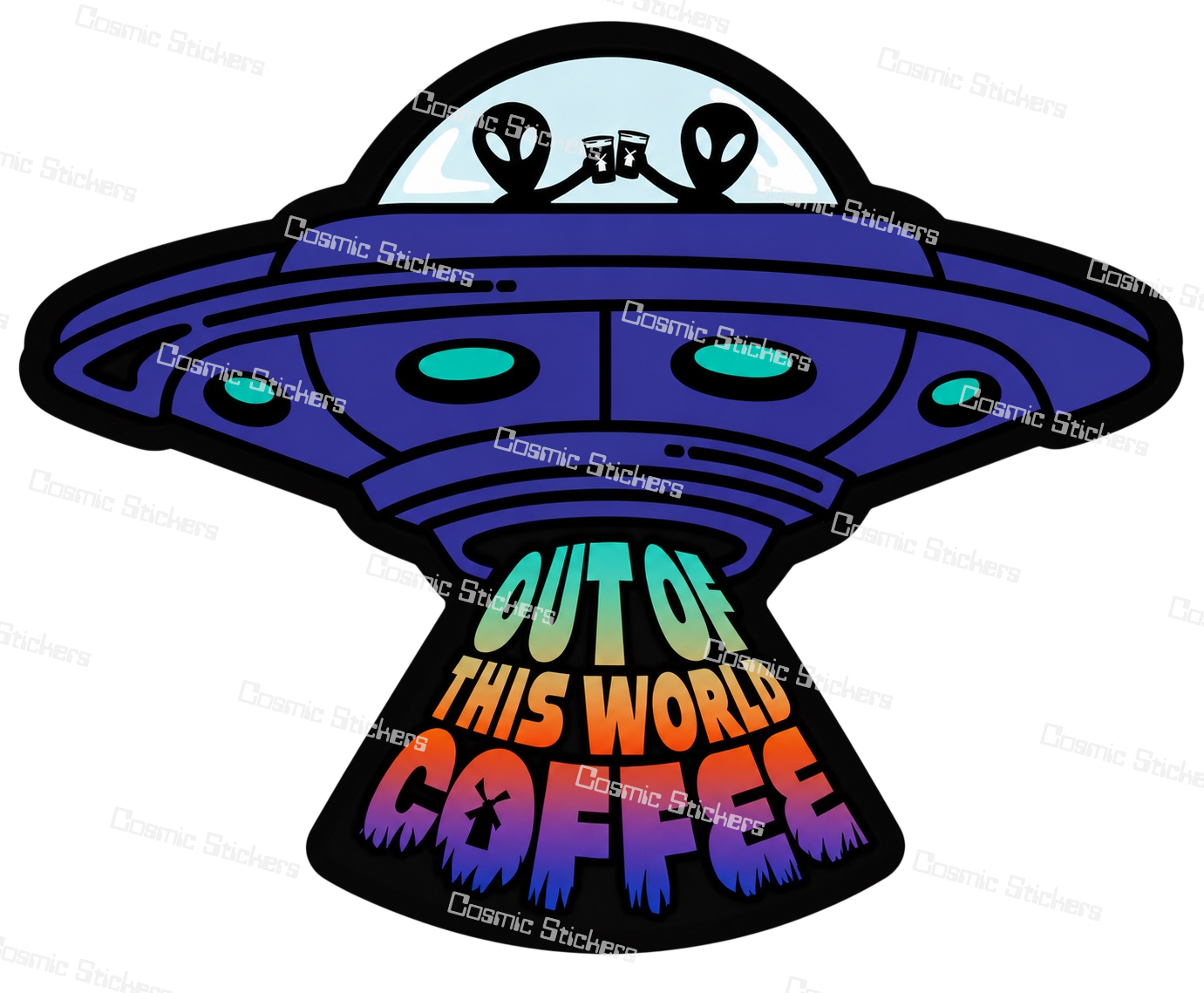 Out of This World Coffee | Dutch Bros Inspired Fan-Made Sticker