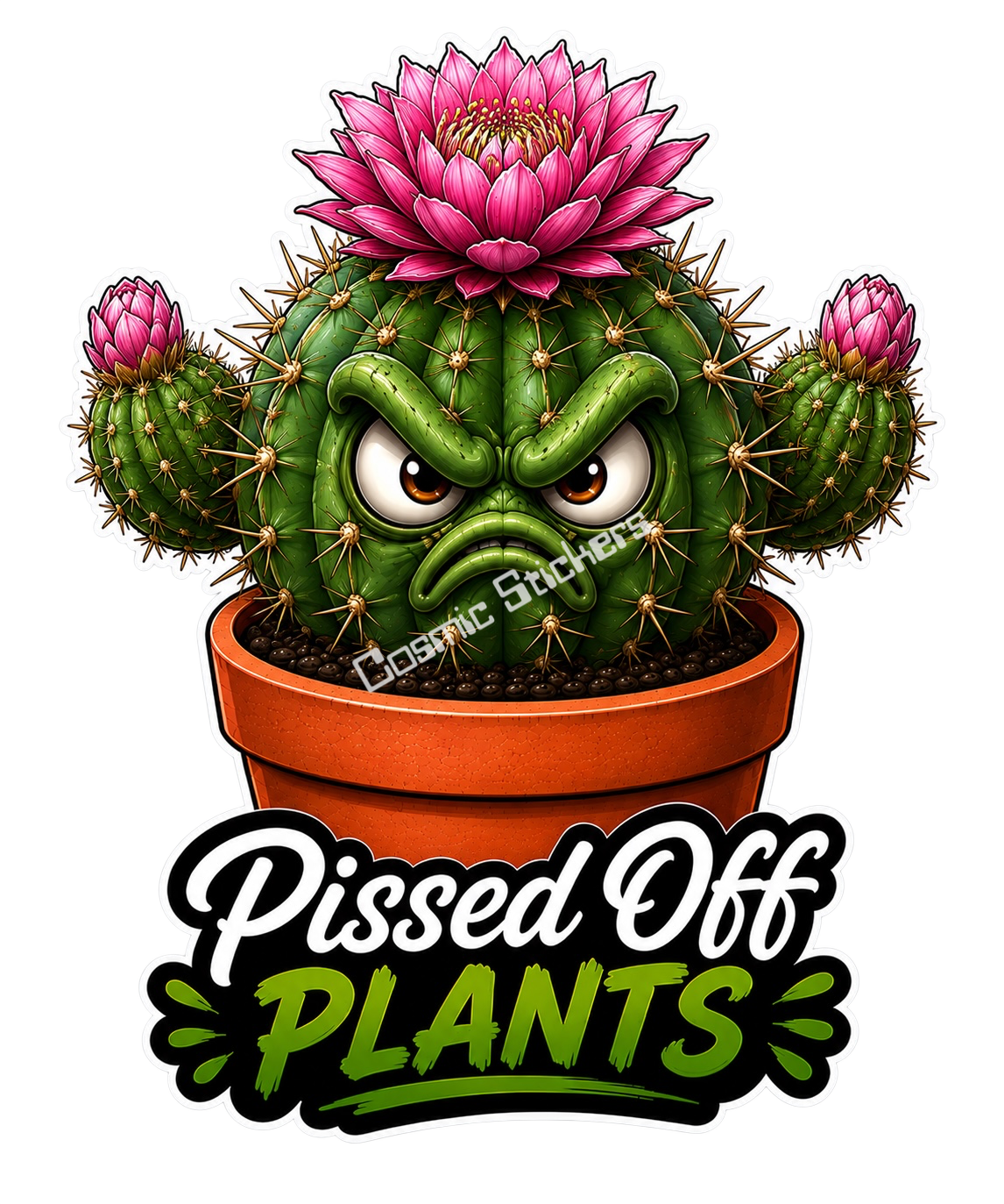 Pissed Off Plants – Blooming Irritated Vinyl Sticker