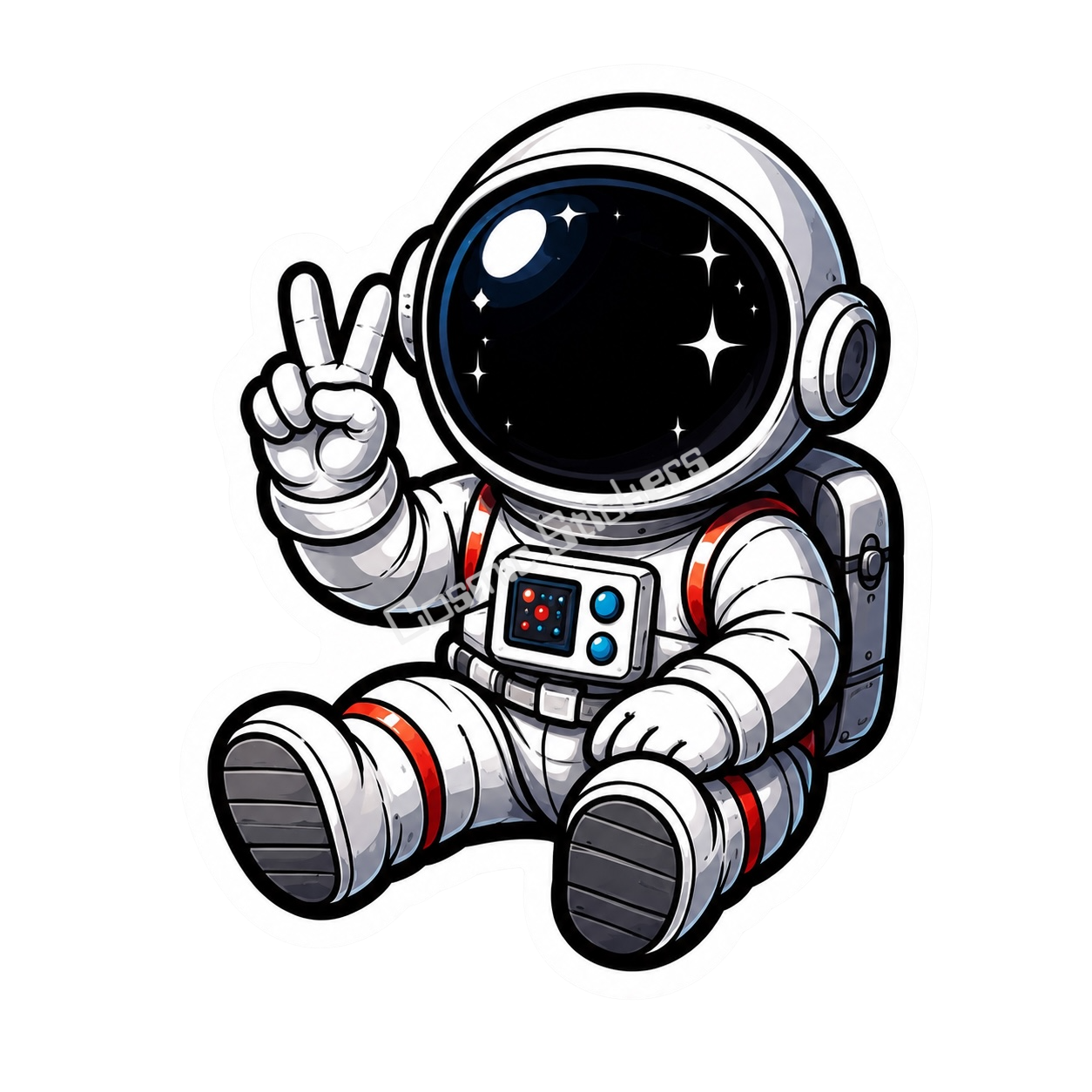 Cosmic Stickers - Astronaut W/ Peace Sign