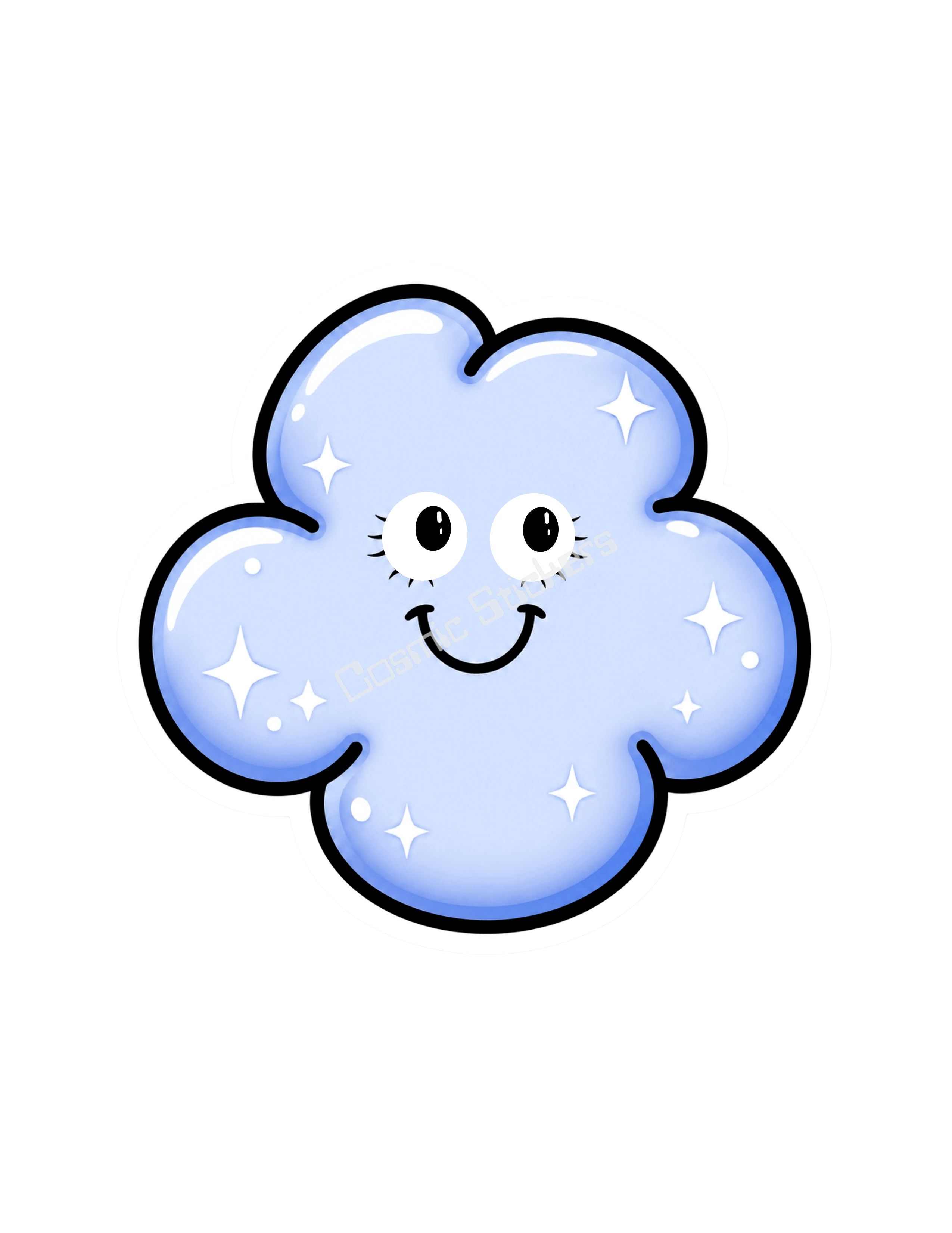 Cosmic Stickers - Happy Cloud