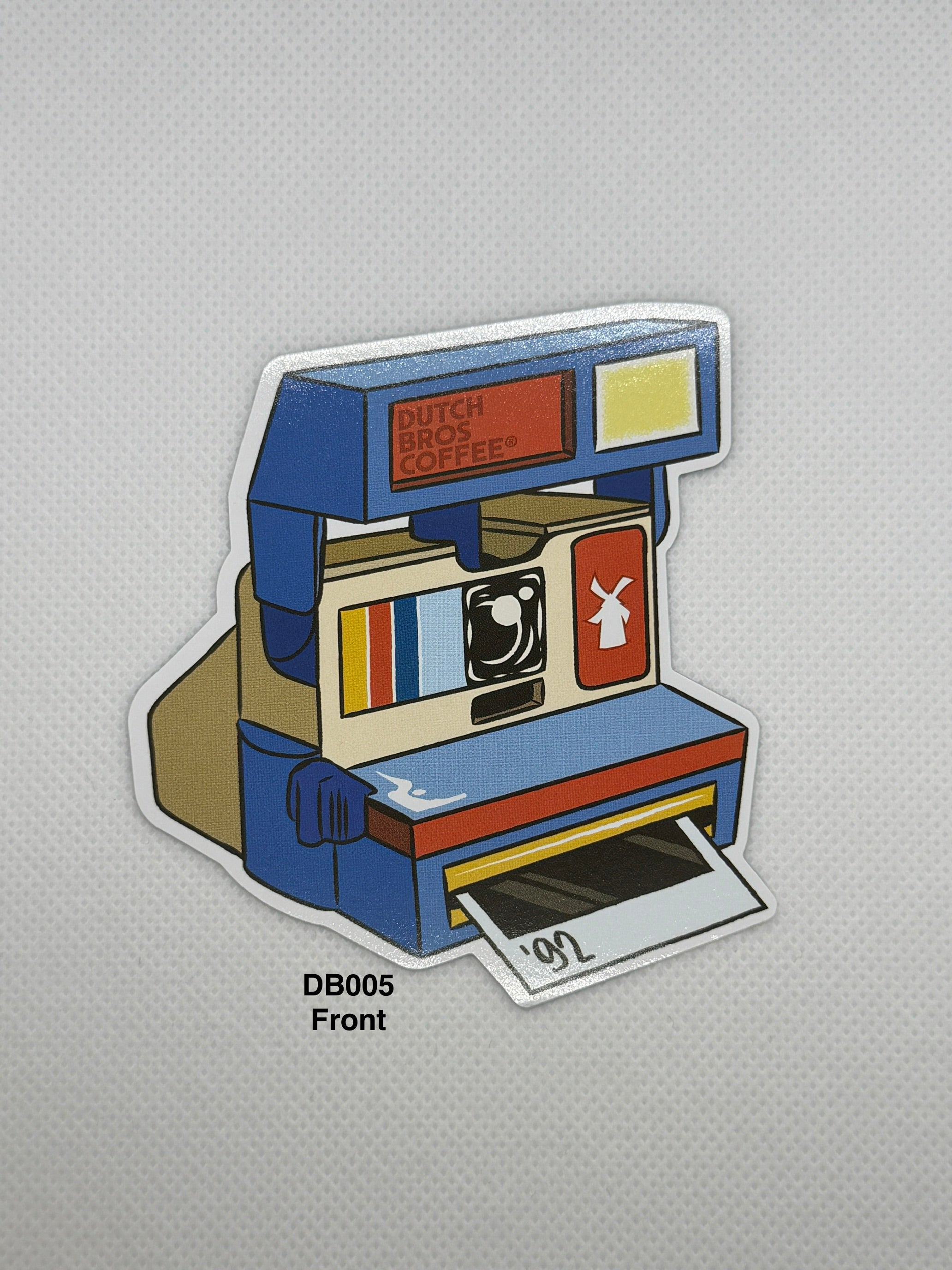 Authentic Dutch Bros “Always Picture Perfect” Retro Camera Sticker #DB005