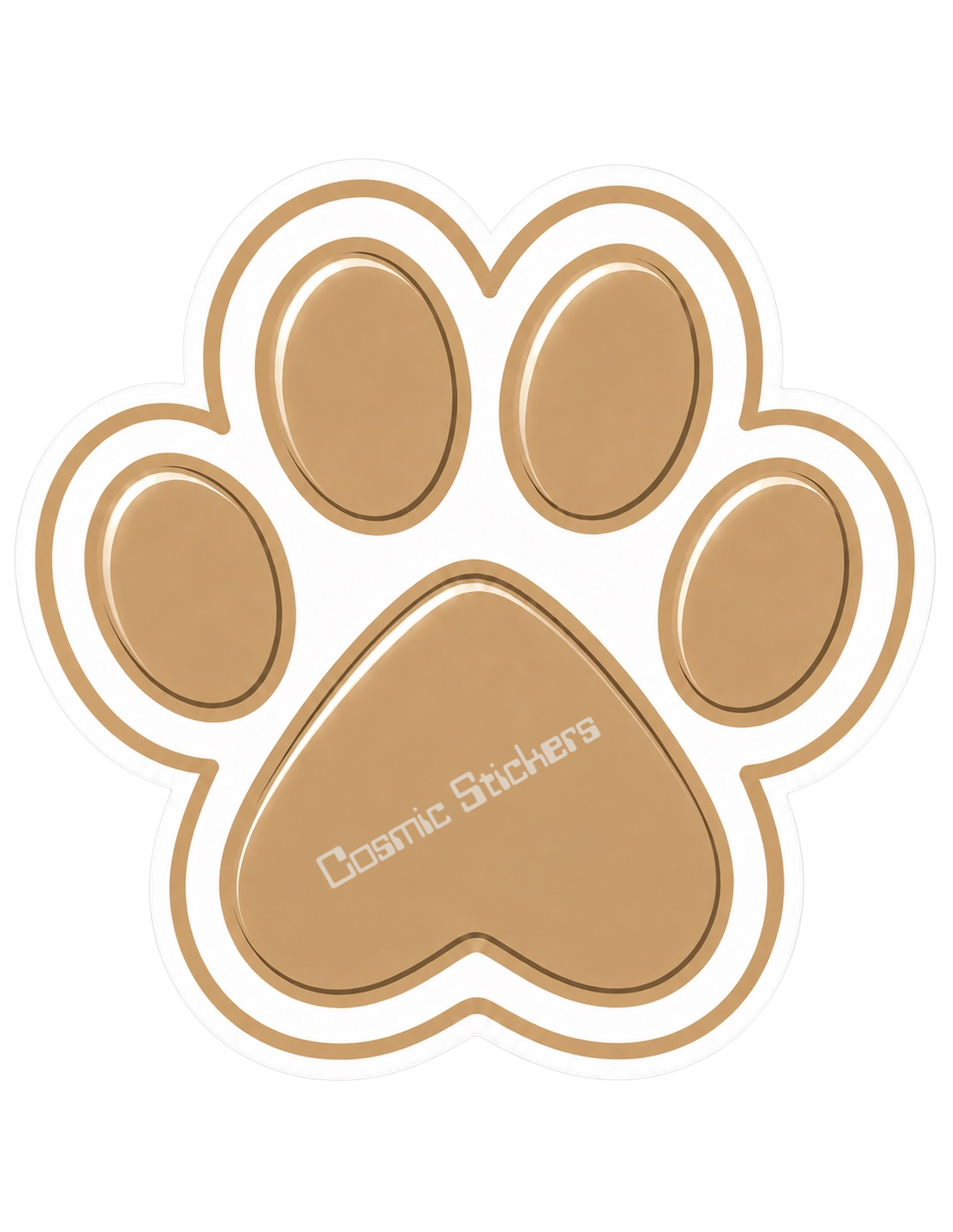 Cat Paw Print - Tan