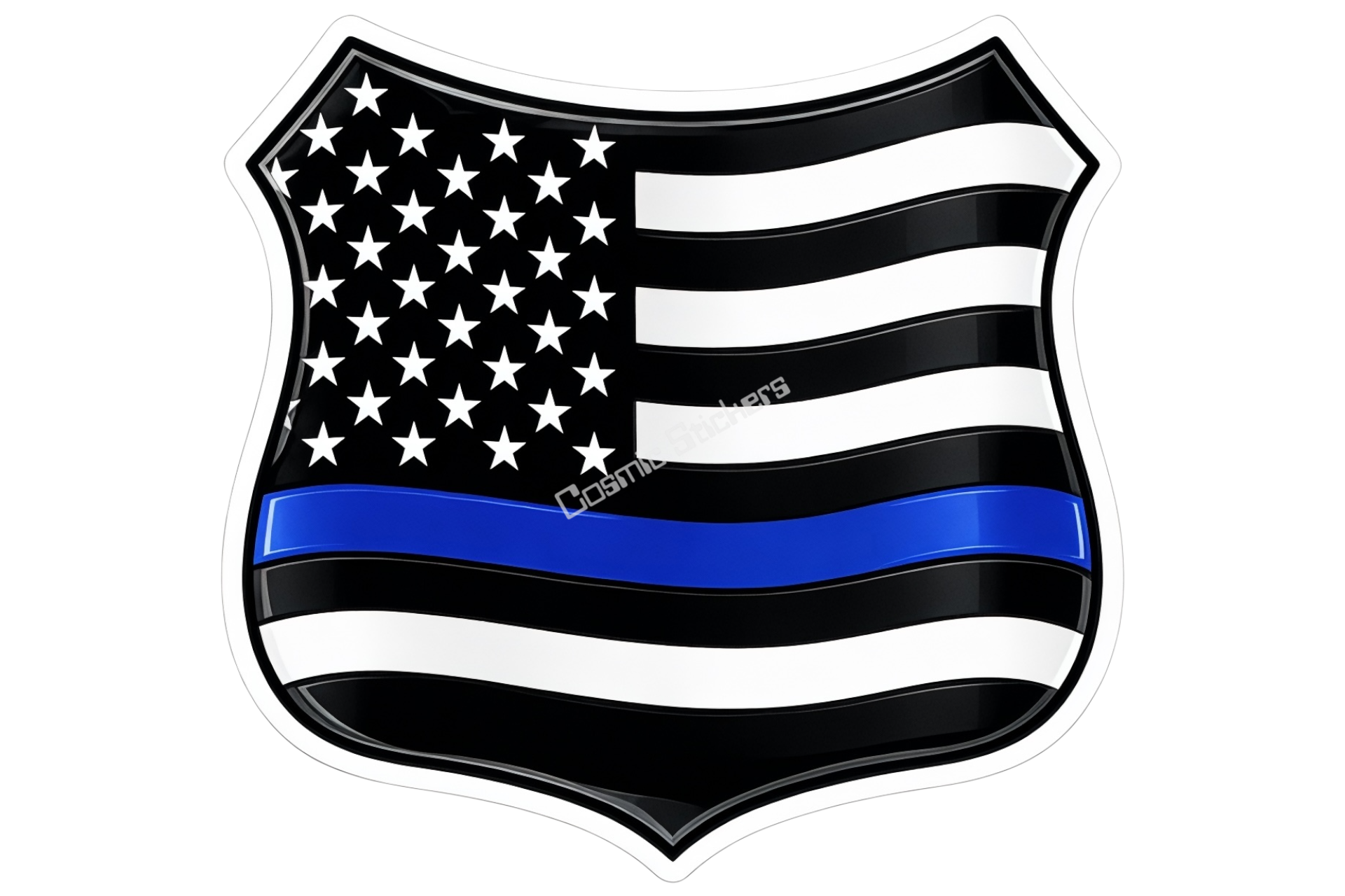 Police Flag Badge
