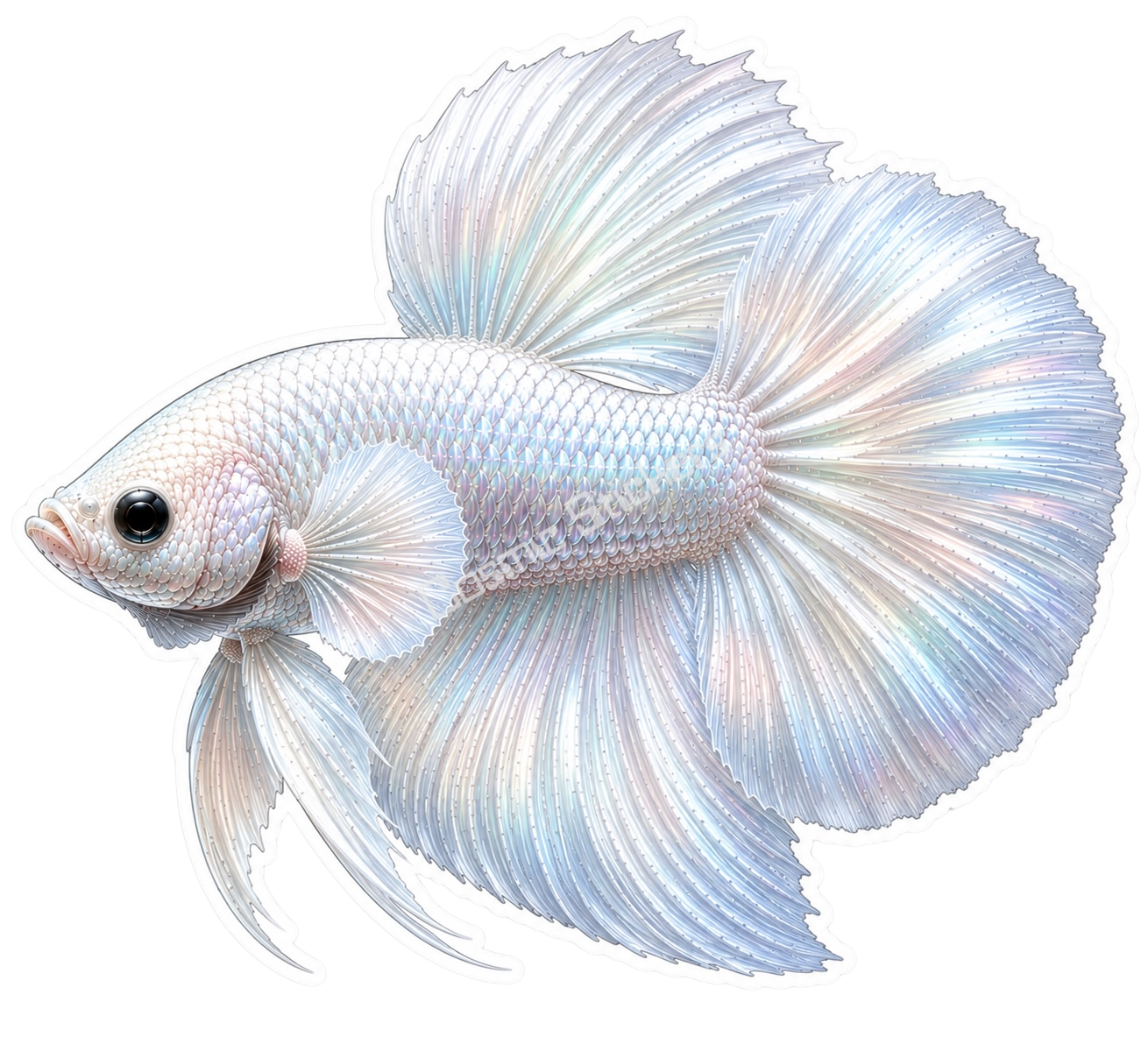 Aquarium Fish - White Opel Betta