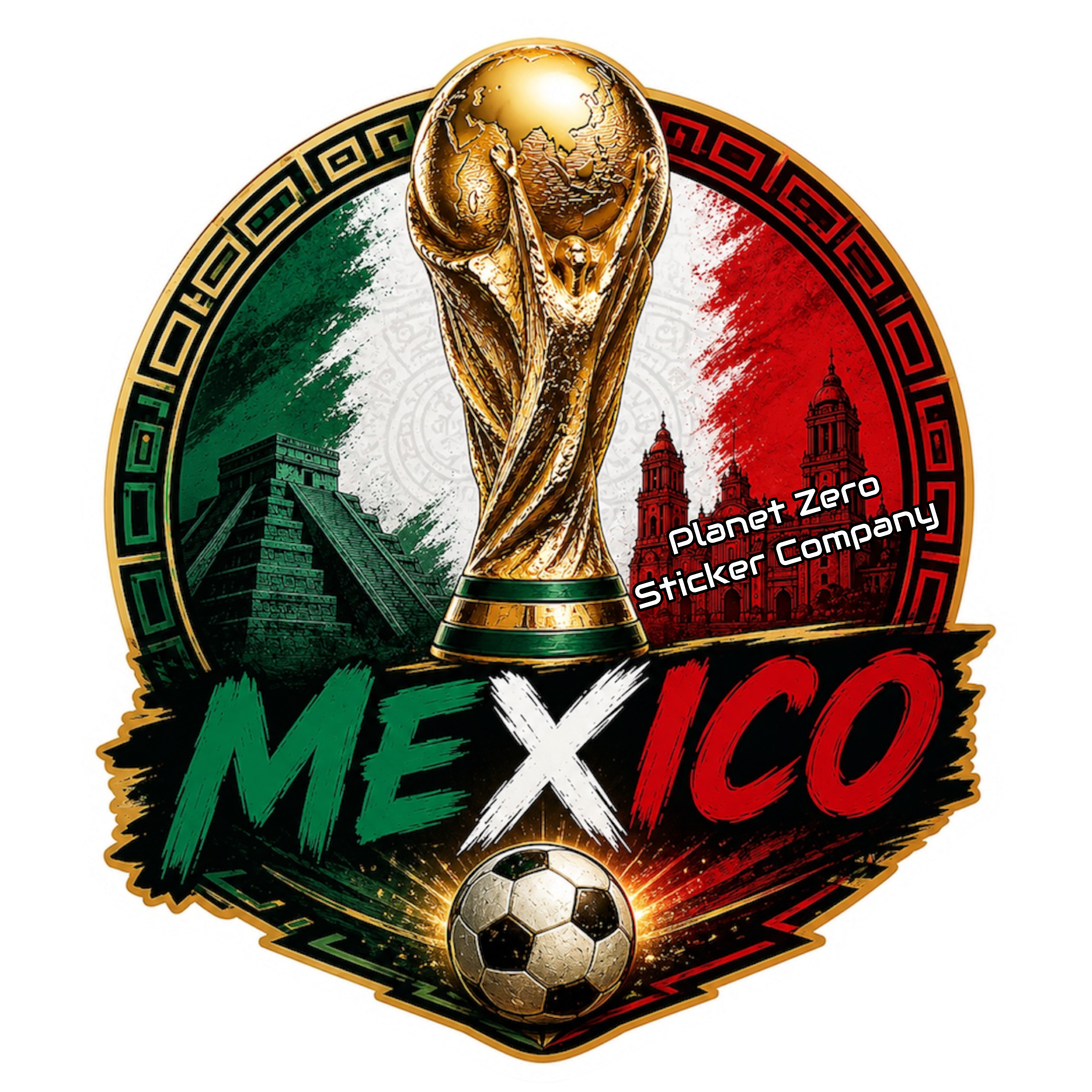 World Cup Edition (Mexico) premium die-cut vinyl sticker by Cosmic Stickers