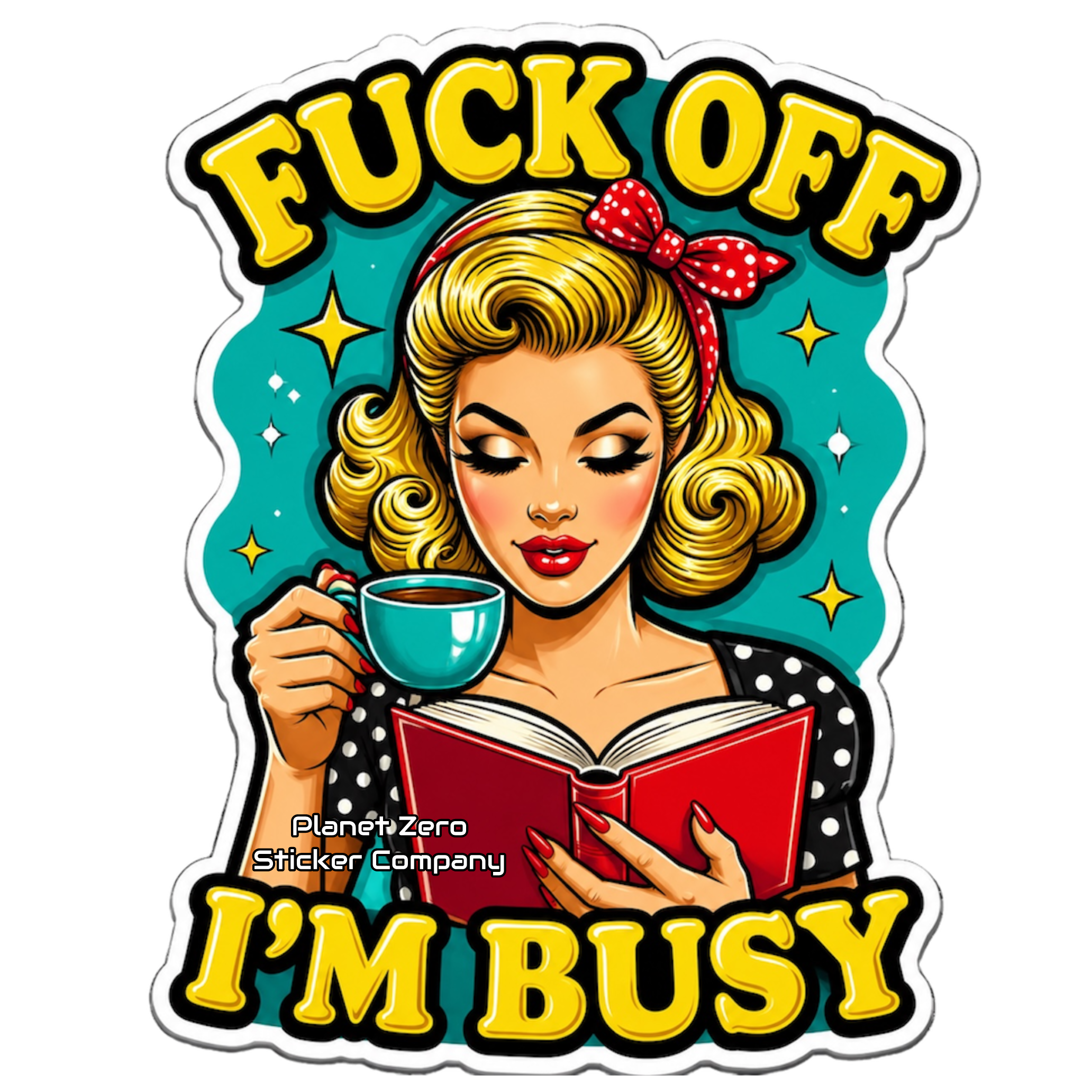 I’m Busy premium die-cut vinyl sticker by Cosmic Stickers