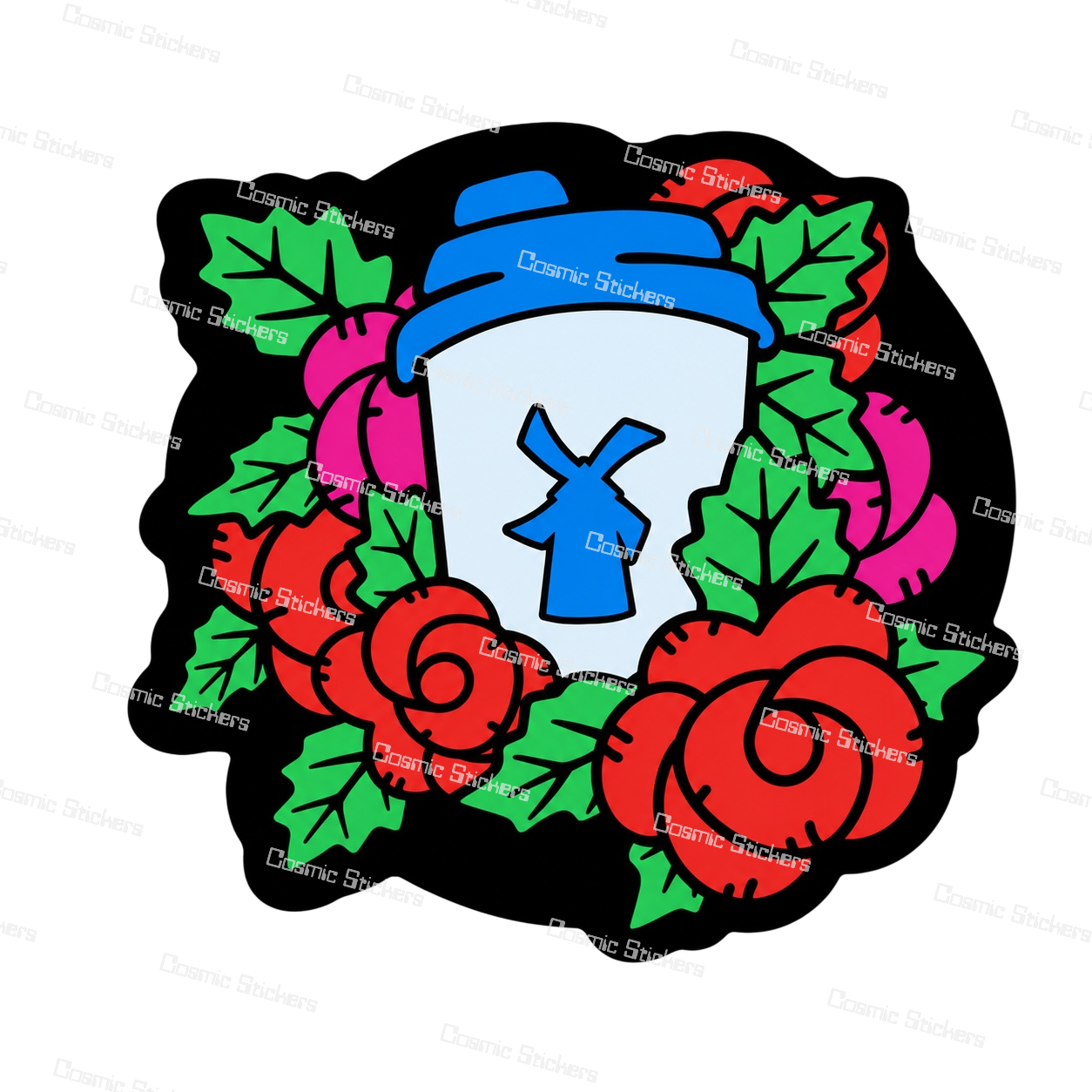 Dutch Bros Floral Cup | Dutch Bros Inspired Fan-Made Sticker