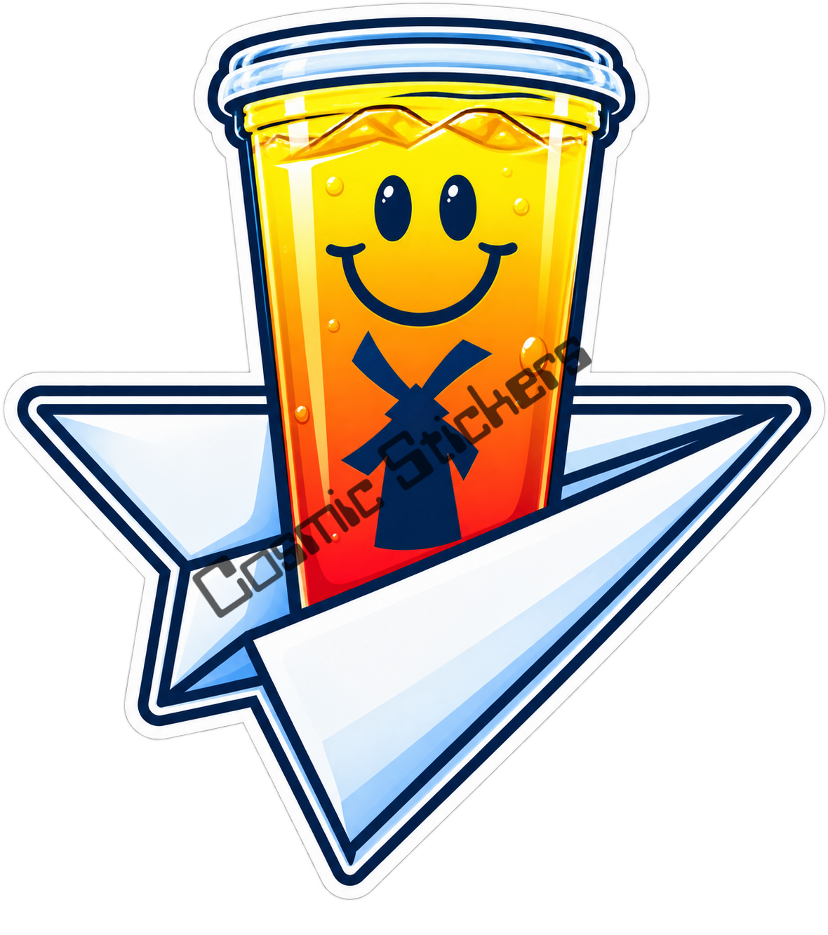 Fan-Made Dutch Bros Flying Drink Sticker