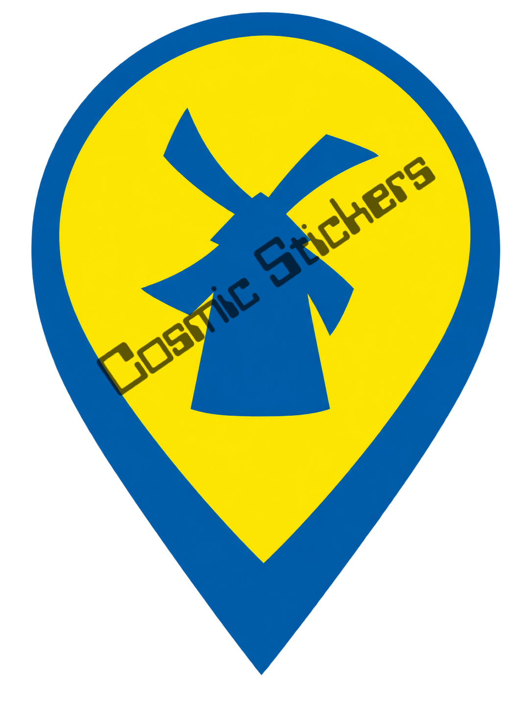 Fan-Made Dutch Bros Yellow Location Pin Sticker