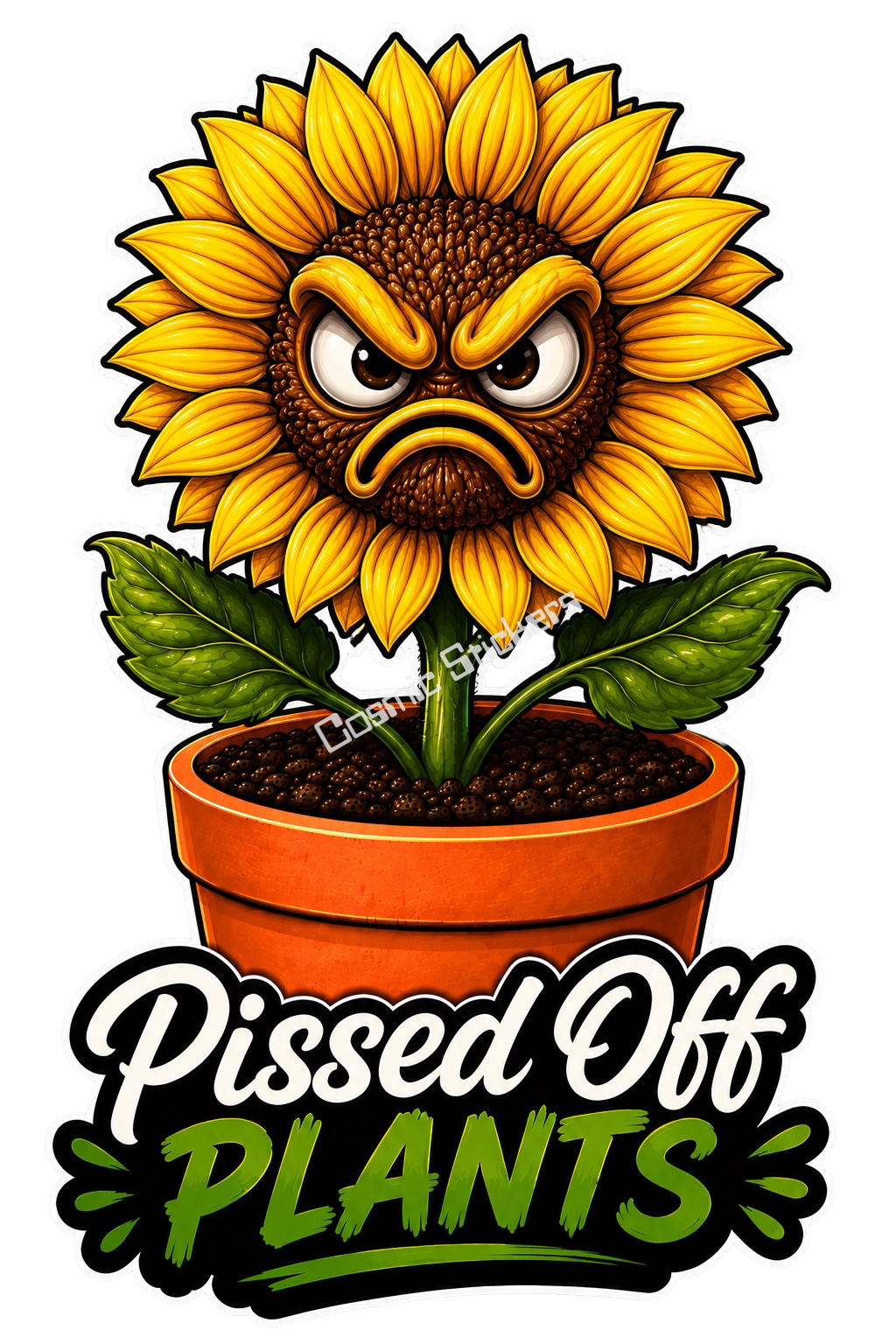Pissed Off Plants – Plant With Issues Vinyl Sticker